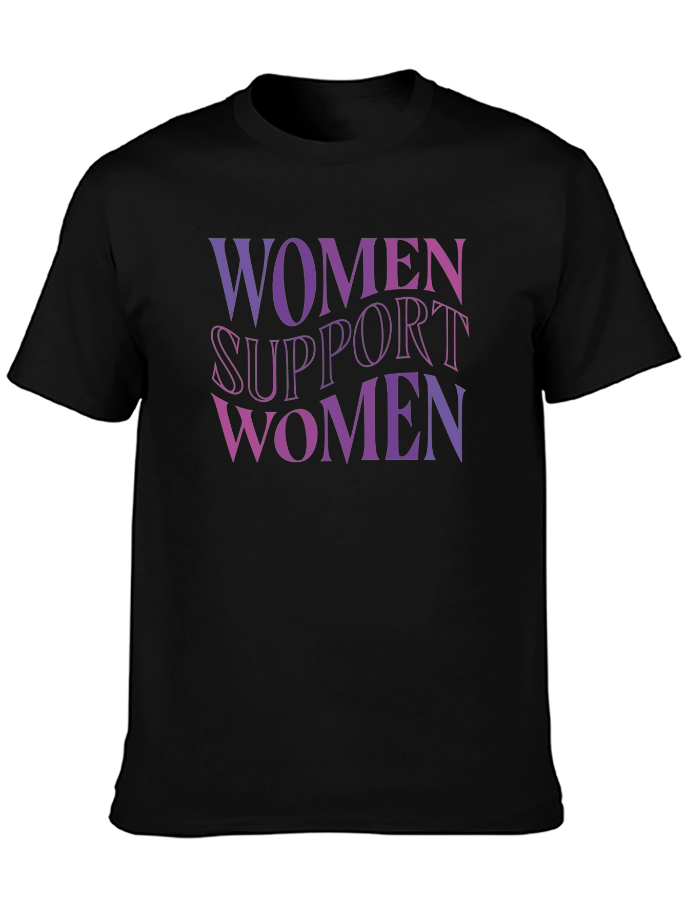 Women Support Women Graphic Tee - Black