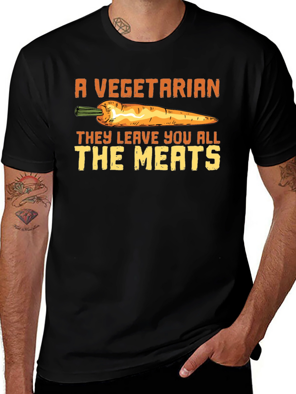 Vegetarian All The Meats Funny T-Shirt