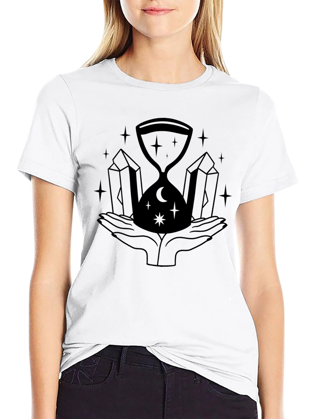 Mystic Hourglass Graphic Black T-Shirt