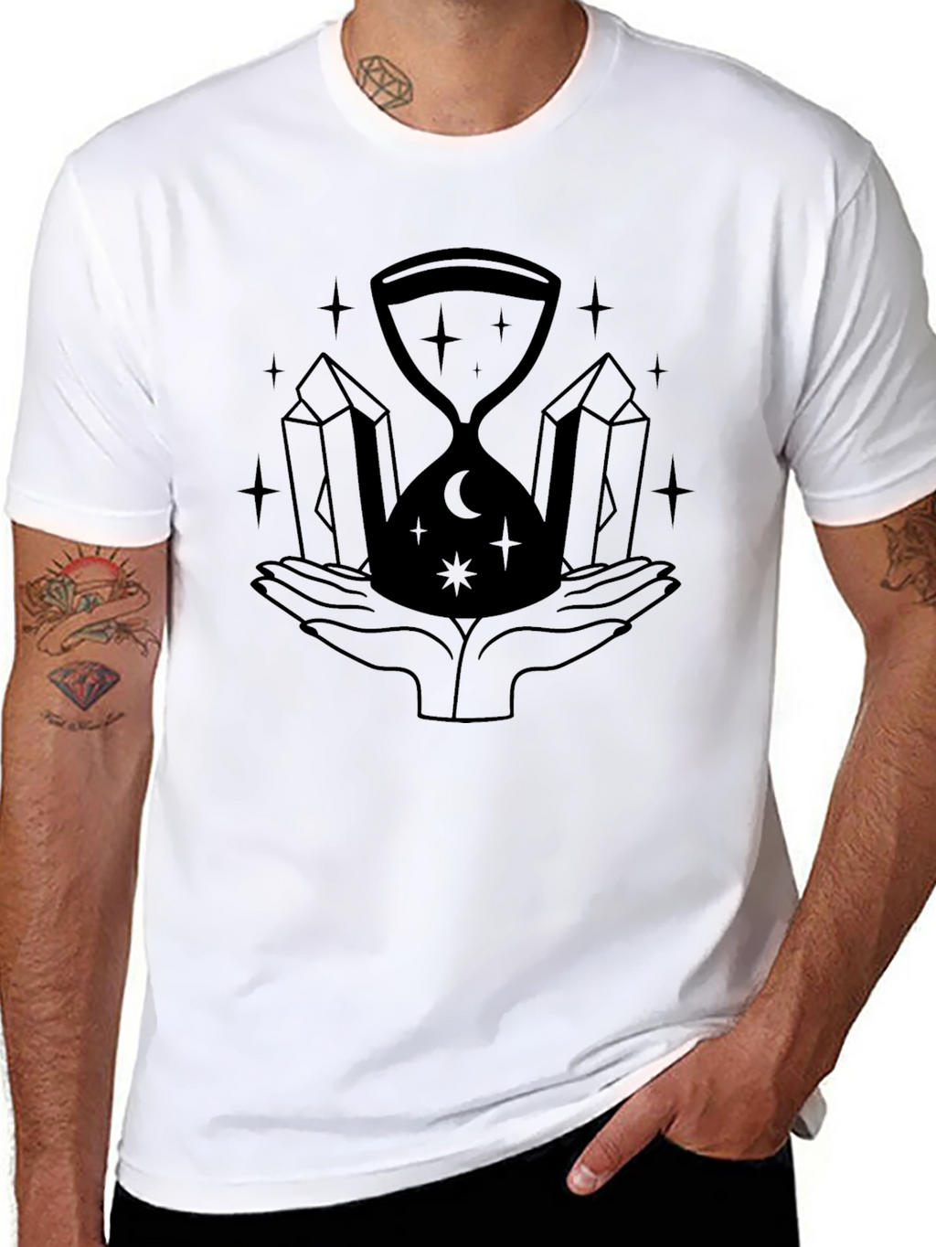 Mystic Hourglass Graphic Black T-Shirt
