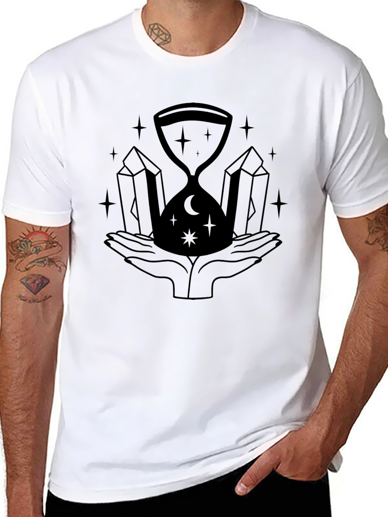 Mystic Hourglass Graphic Black T-Shirt
