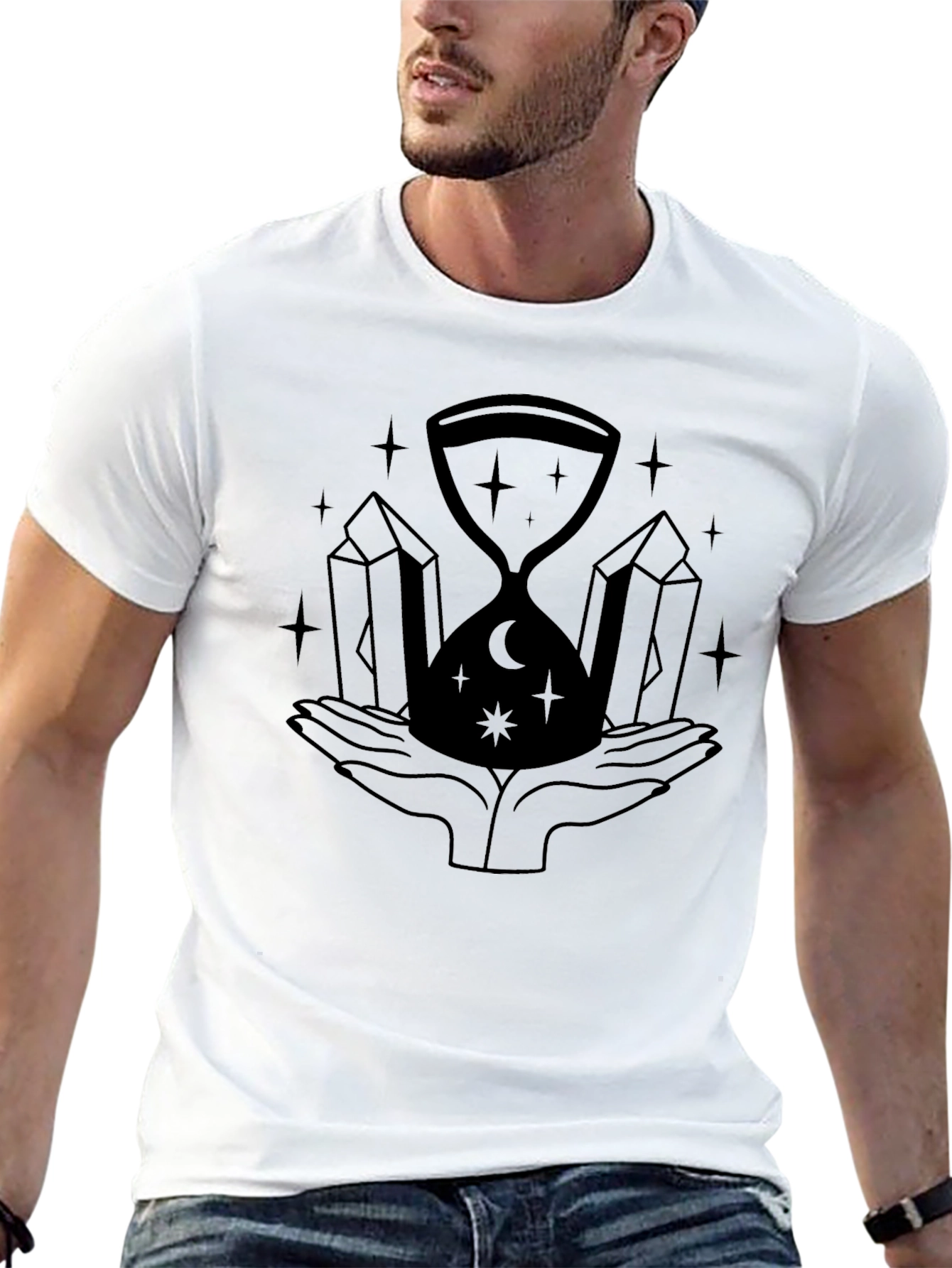 Mystic Hourglass Graphic Black T-Shirt