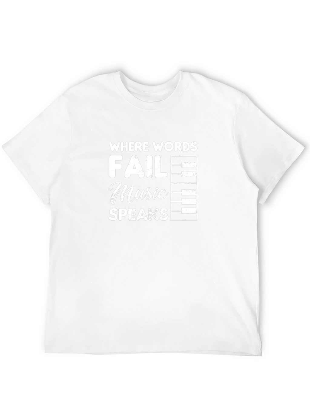 Music Speaks Mens Black T-Shirt