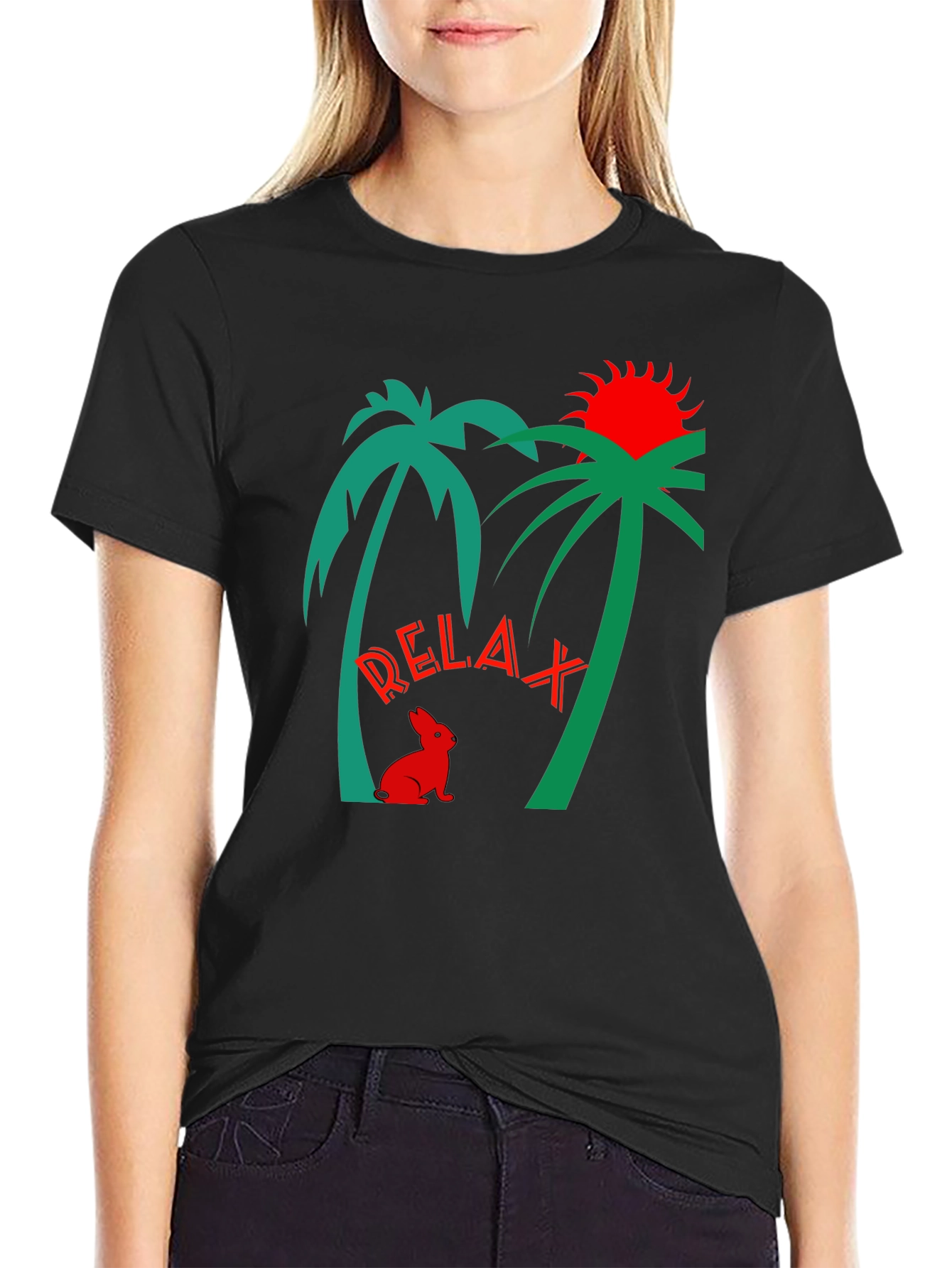 Relax Palm Tree Graphic T-Shirt