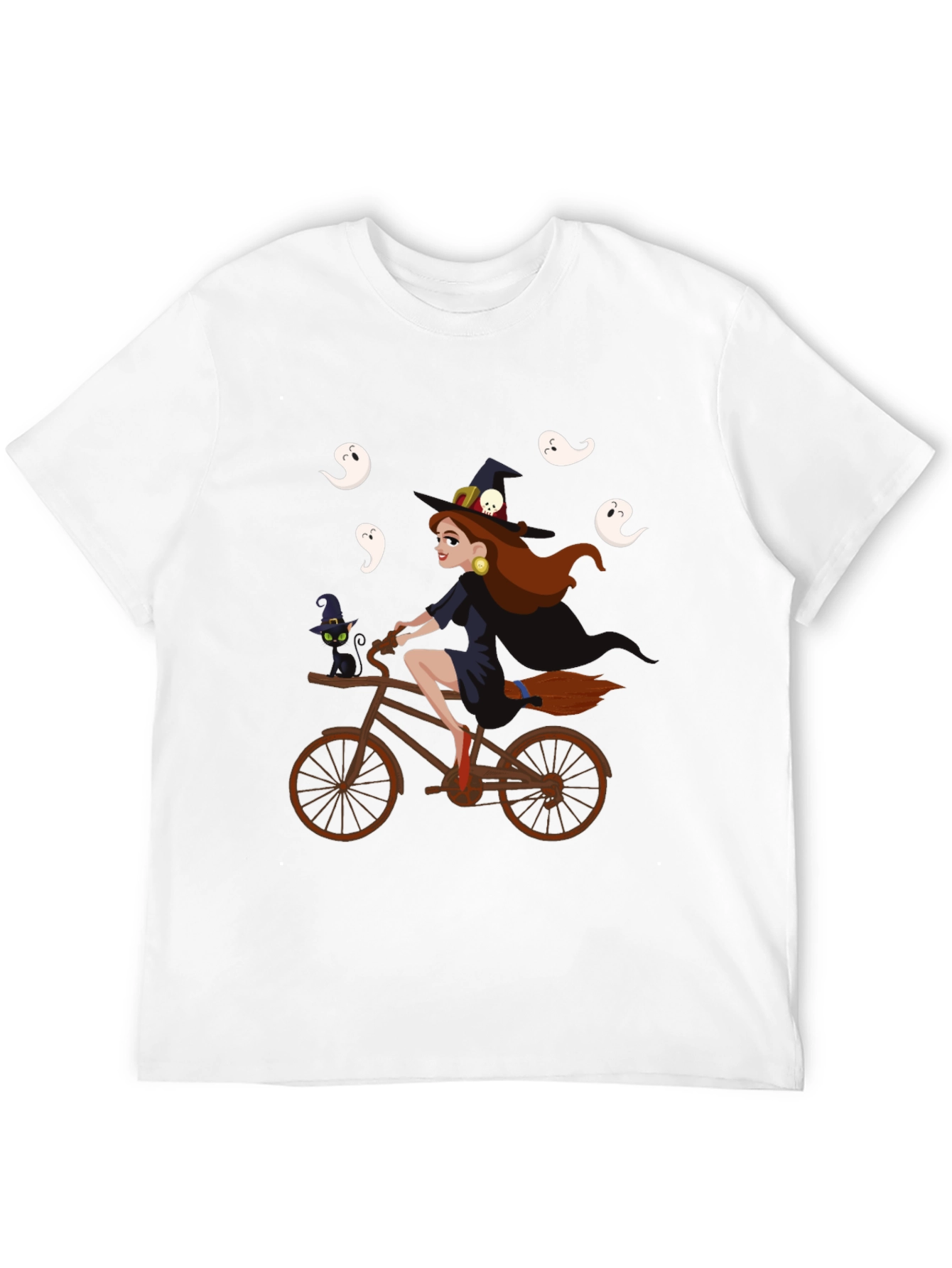 Witch on Bike Halloween T-Shirt