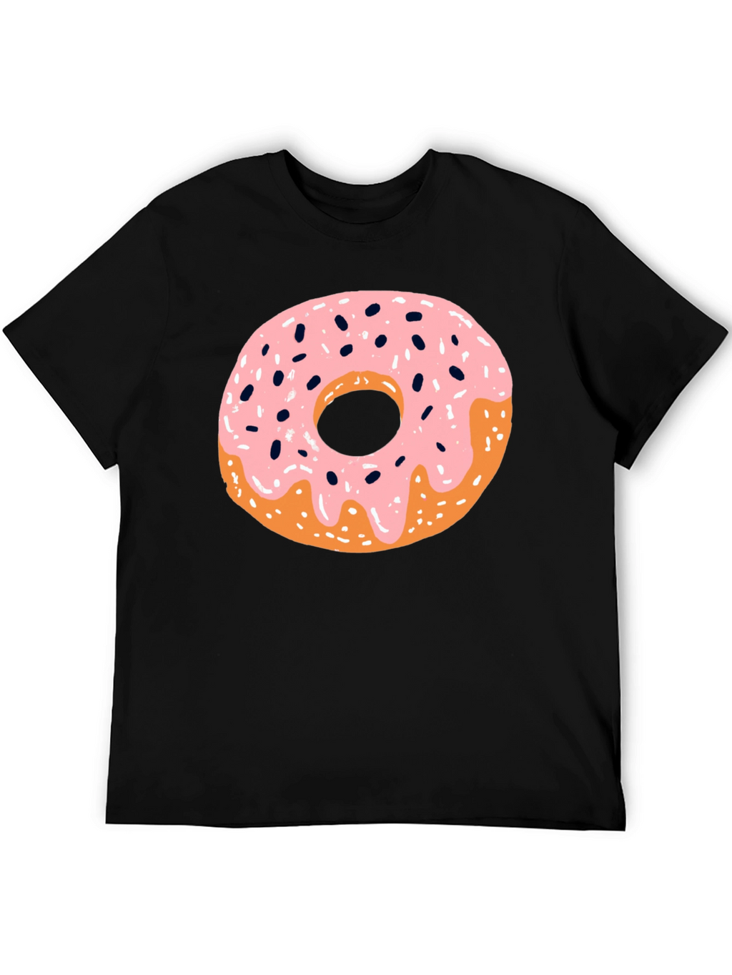 Donut Graphic Black T-Shirt - Casual Style