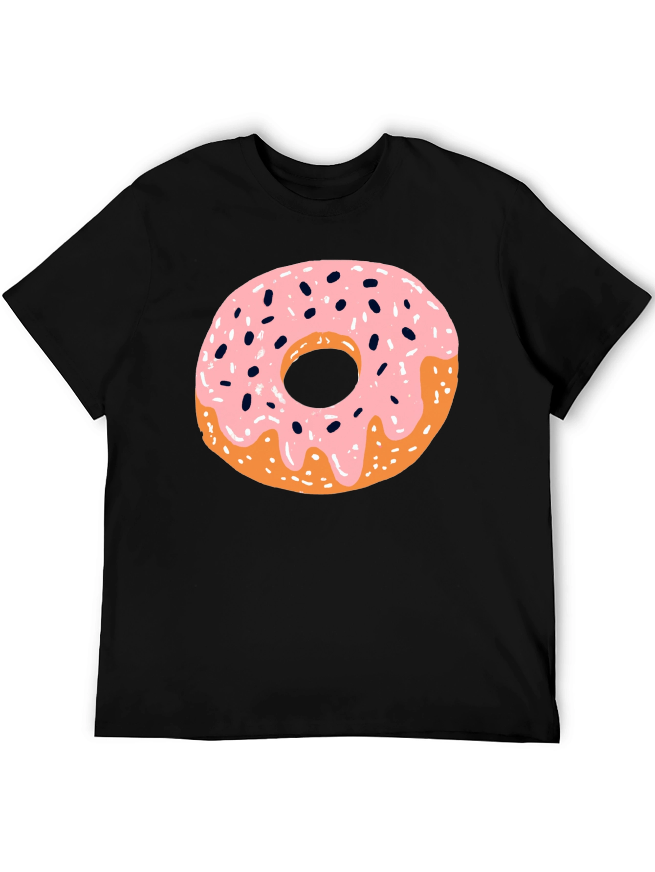 Donut Graphic Black T-Shirt - Casual Style