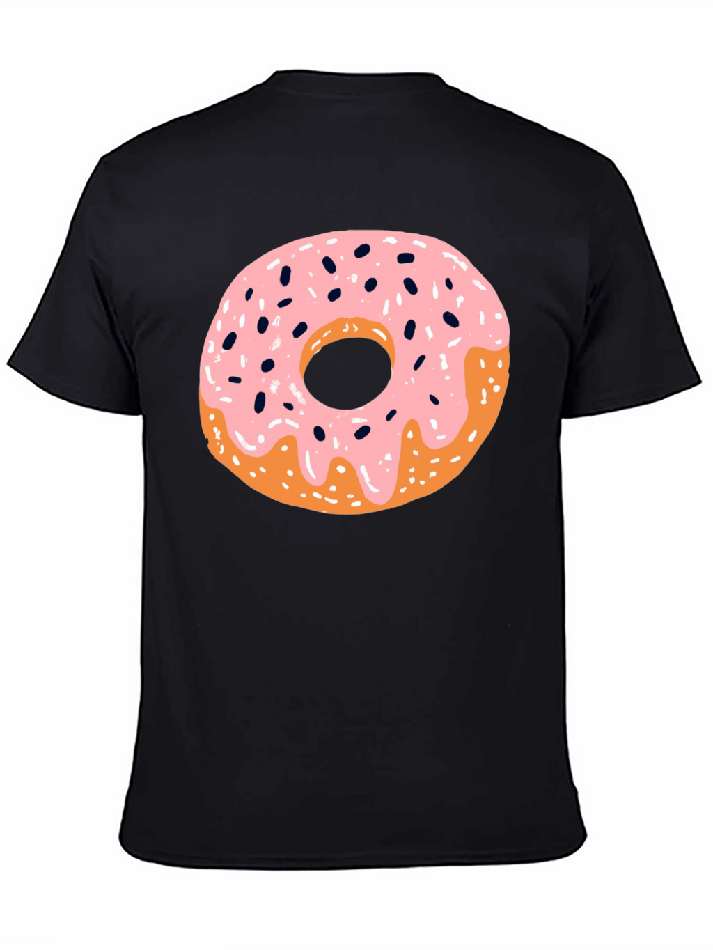Donut Graphic Black T-Shirt - Casual Style