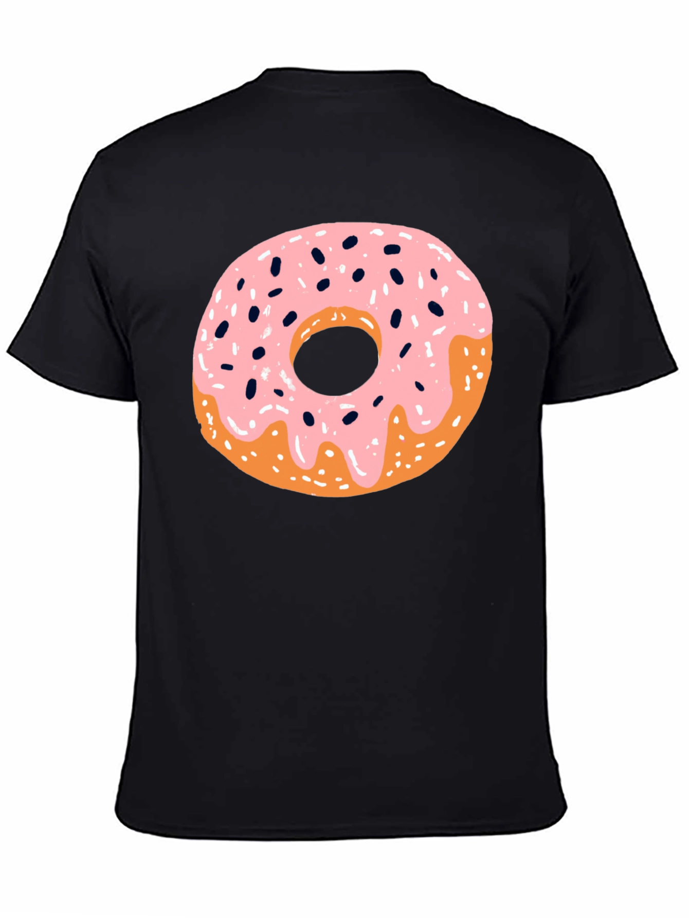 Donut Graphic Black T-Shirt - Casual Style