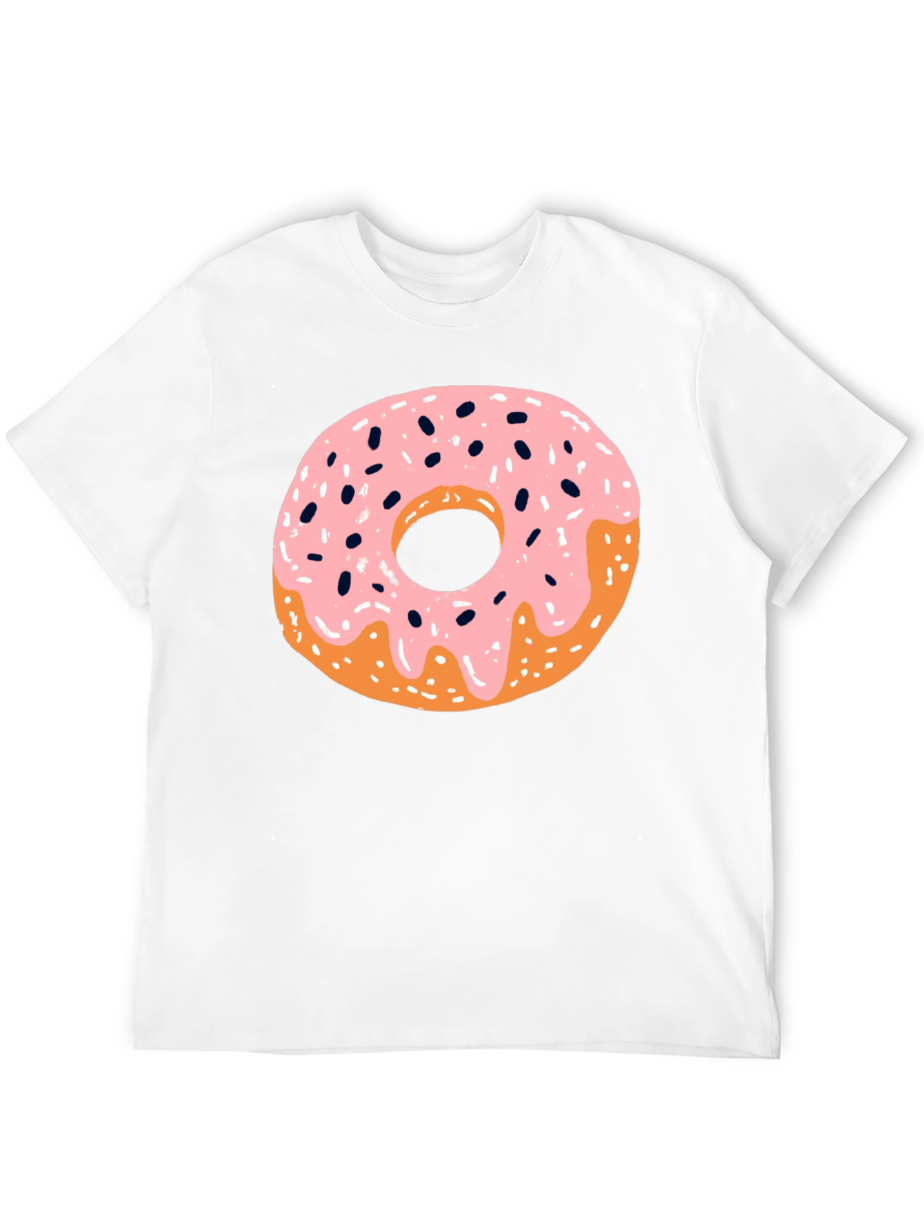 Donut Graphic Black T-Shirt - Casual Style
