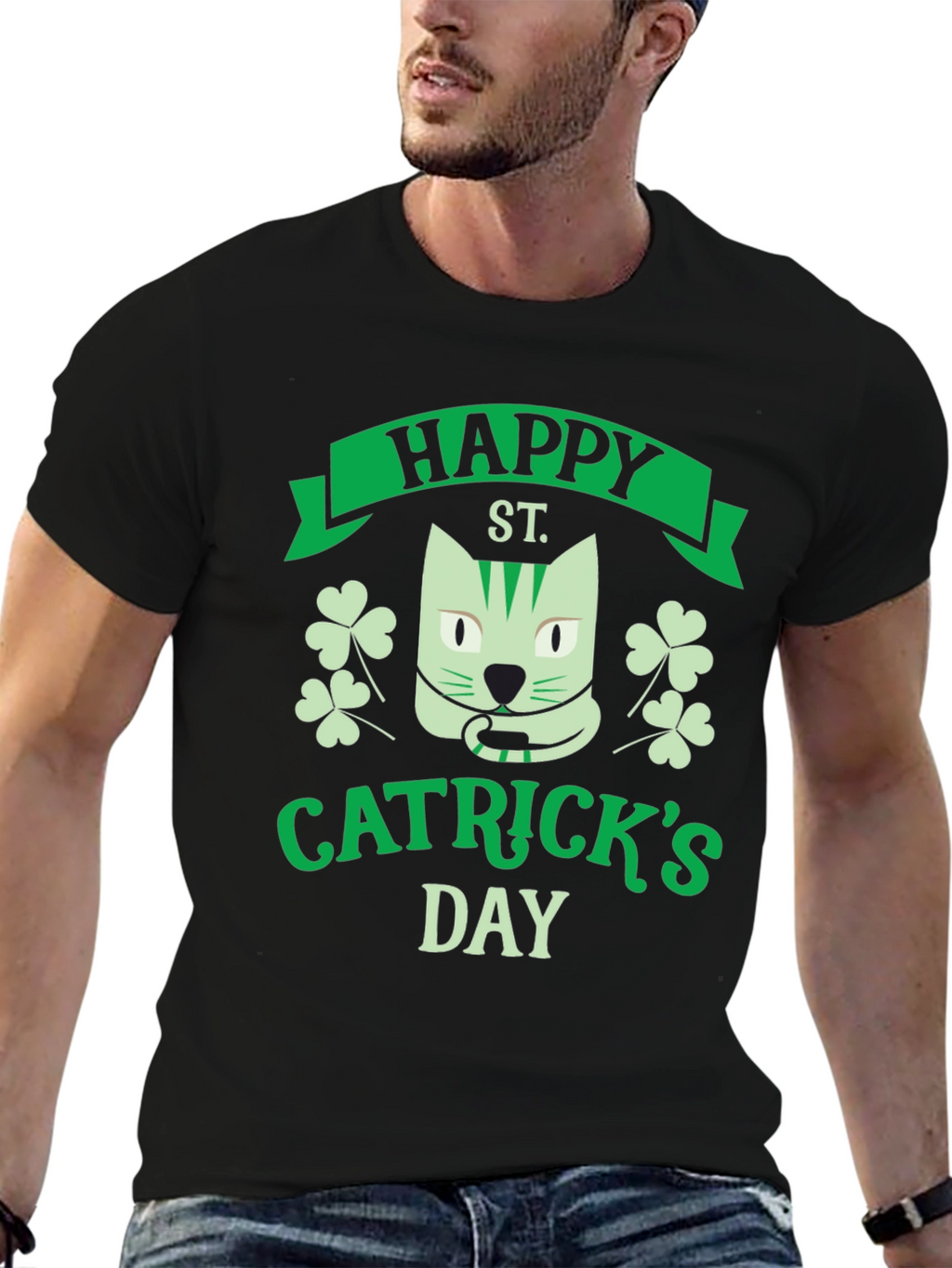 Happy Catricks Day Black T-Shirt