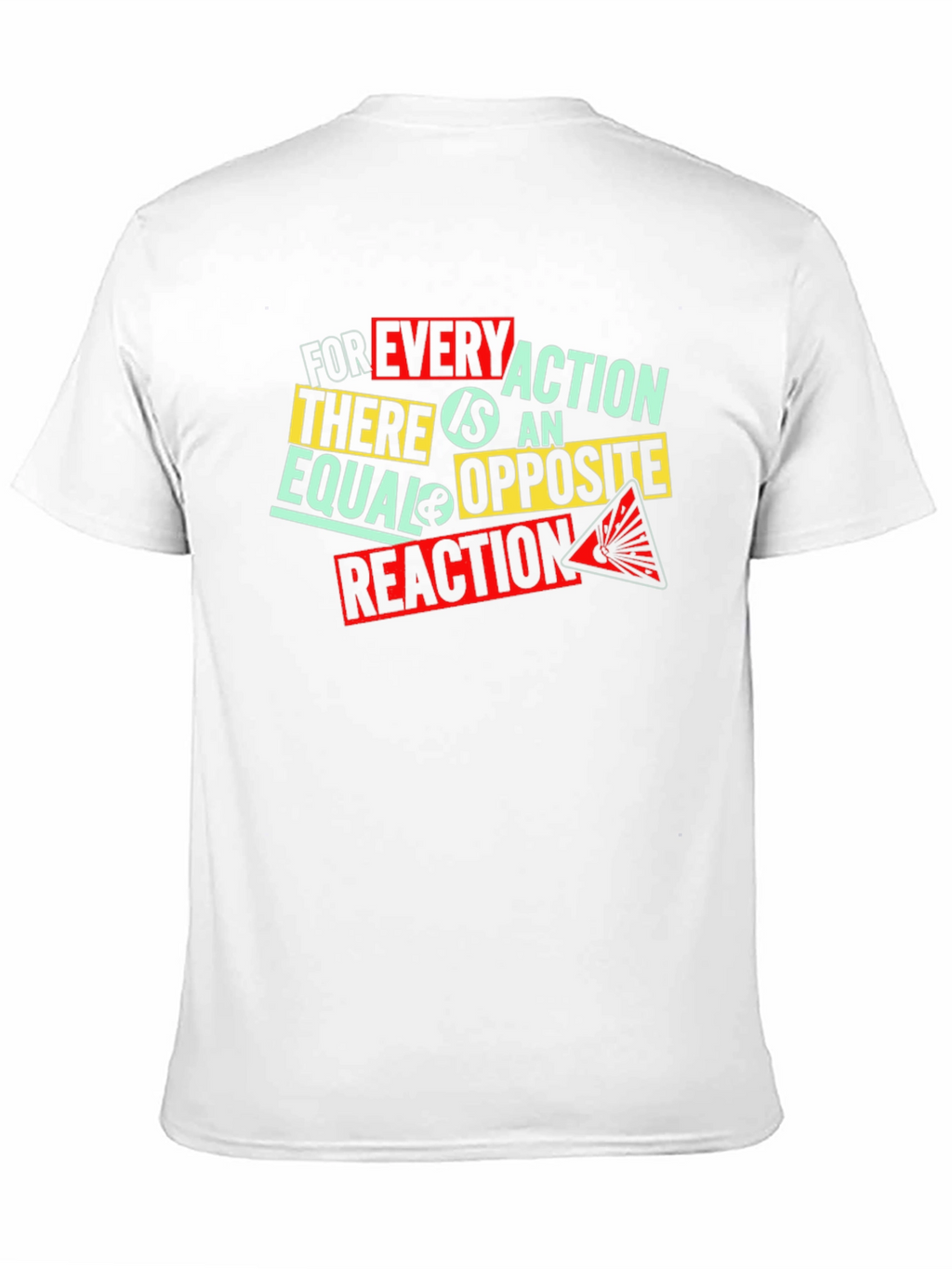 Every Action Reaction Graphic Print Black T-Shirt