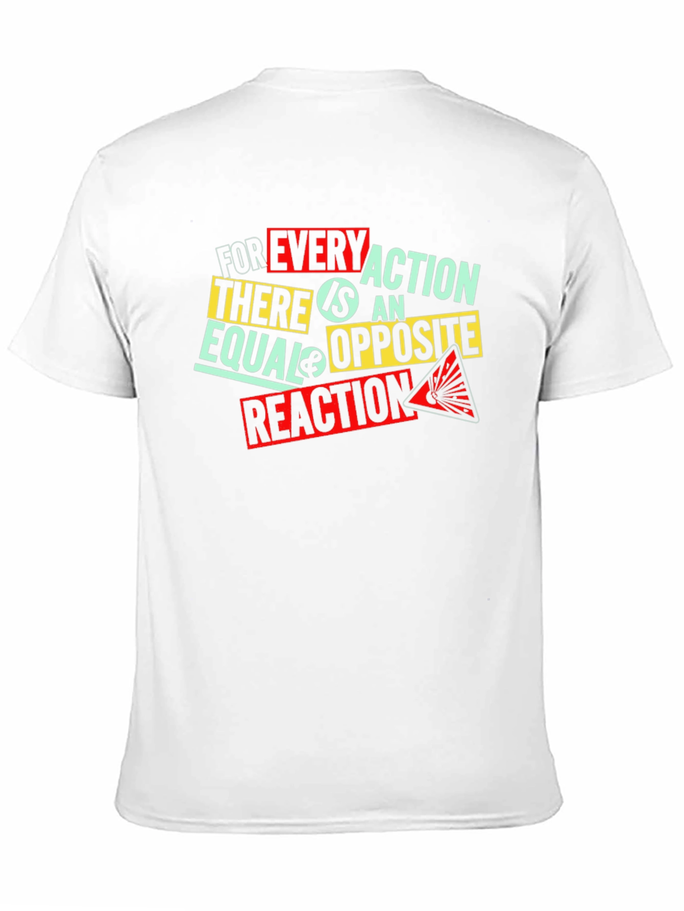 Every Action Reaction Graphic Print Black T-Shirt