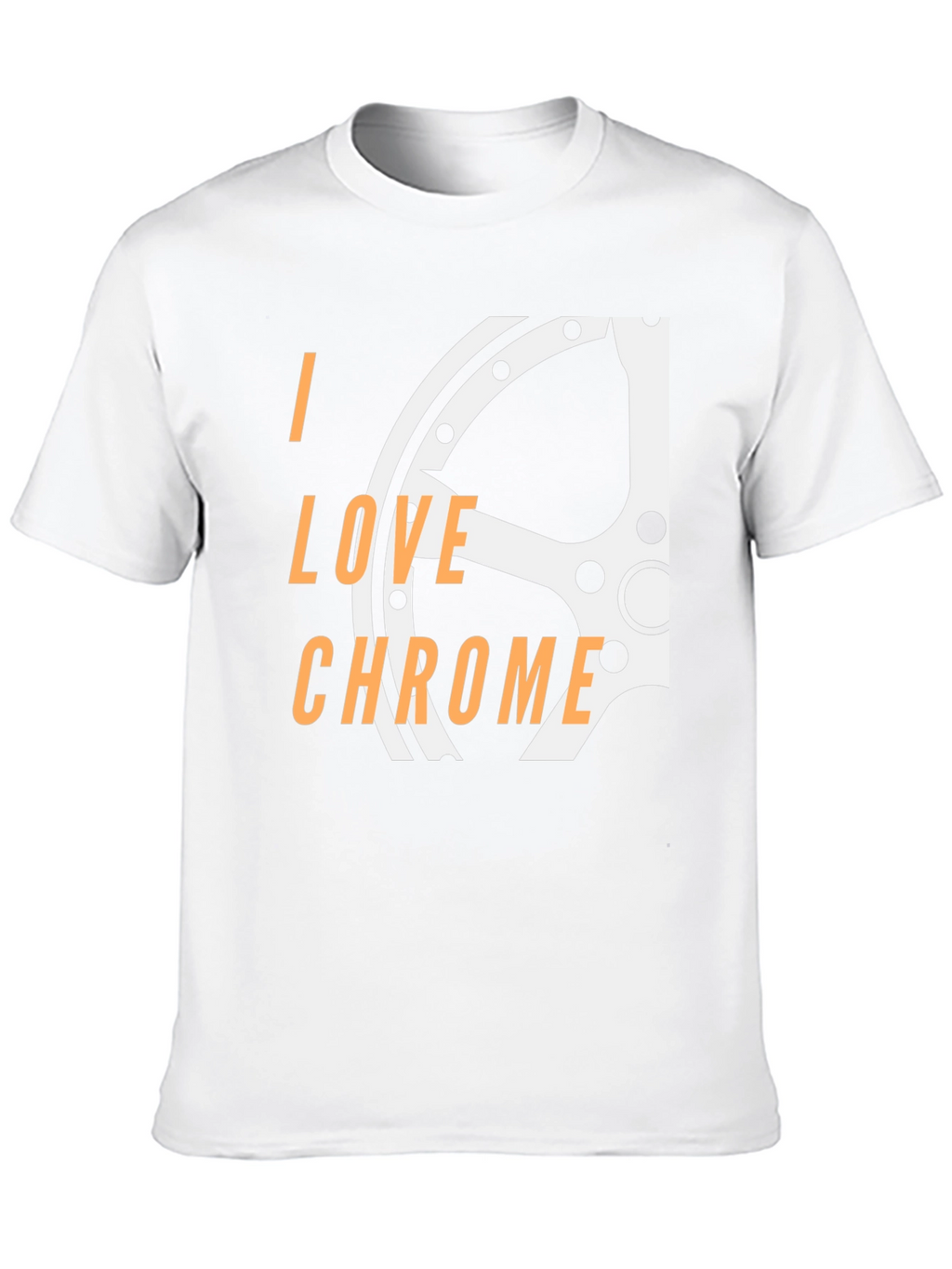 I Love Chrome Graphic Tee - Black Cotton Blend