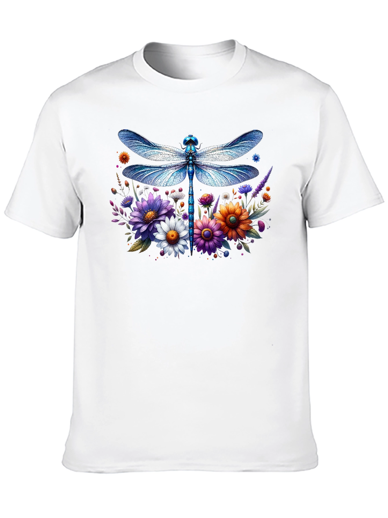 Dragonfly Floral Graphic T-Shirt