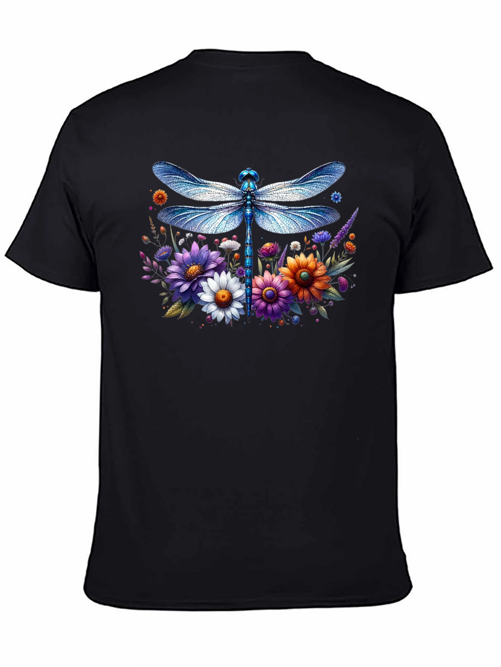 Dragonfly Floral Graphic T-Shirt