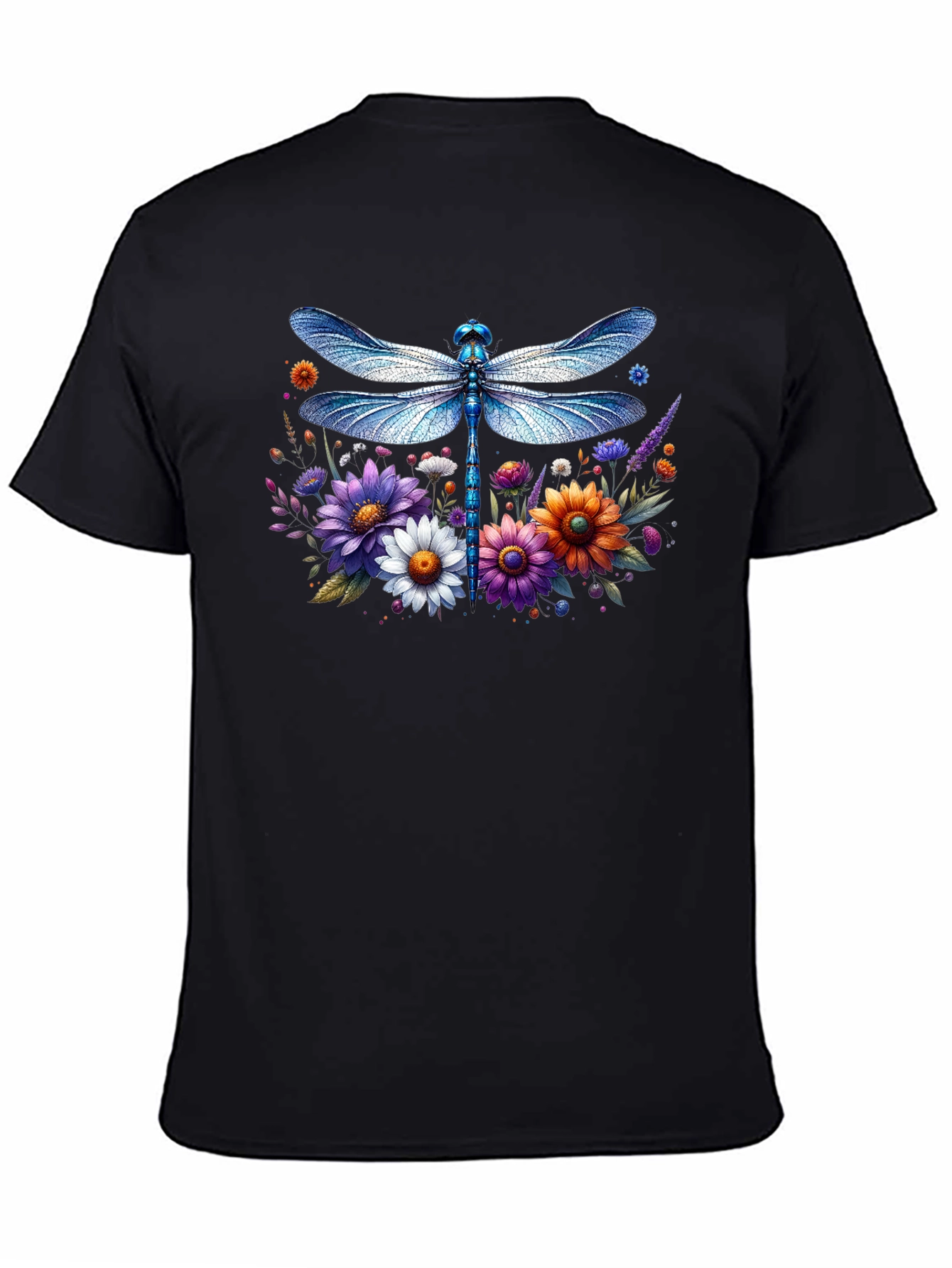 Dragonfly Floral Graphic T-Shirt