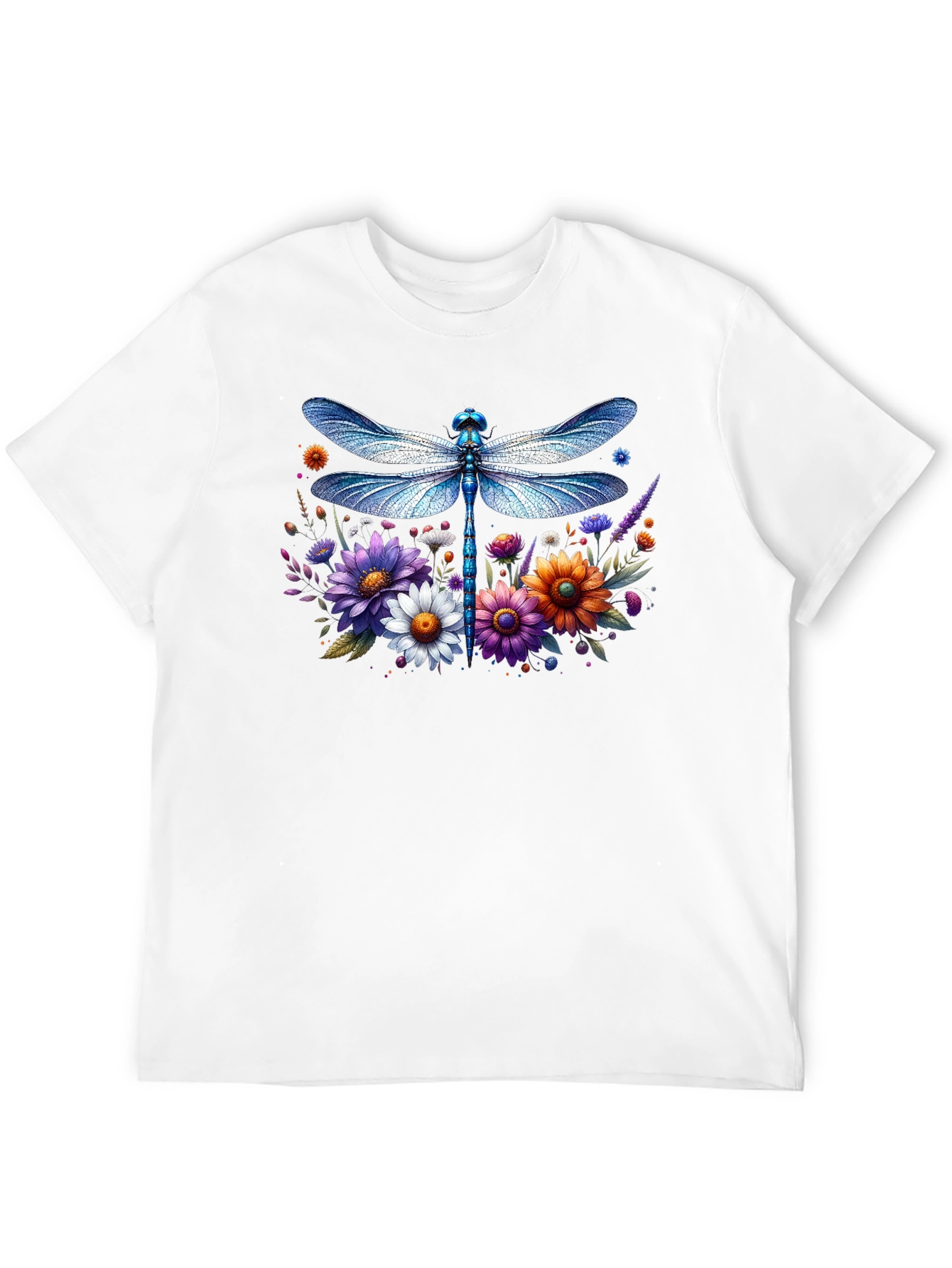 Dragonfly Floral Graphic T-Shirt