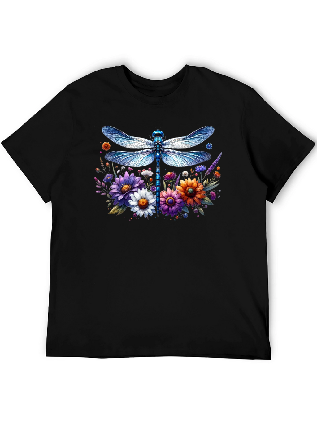 Dragonfly Floral Graphic T-Shirt