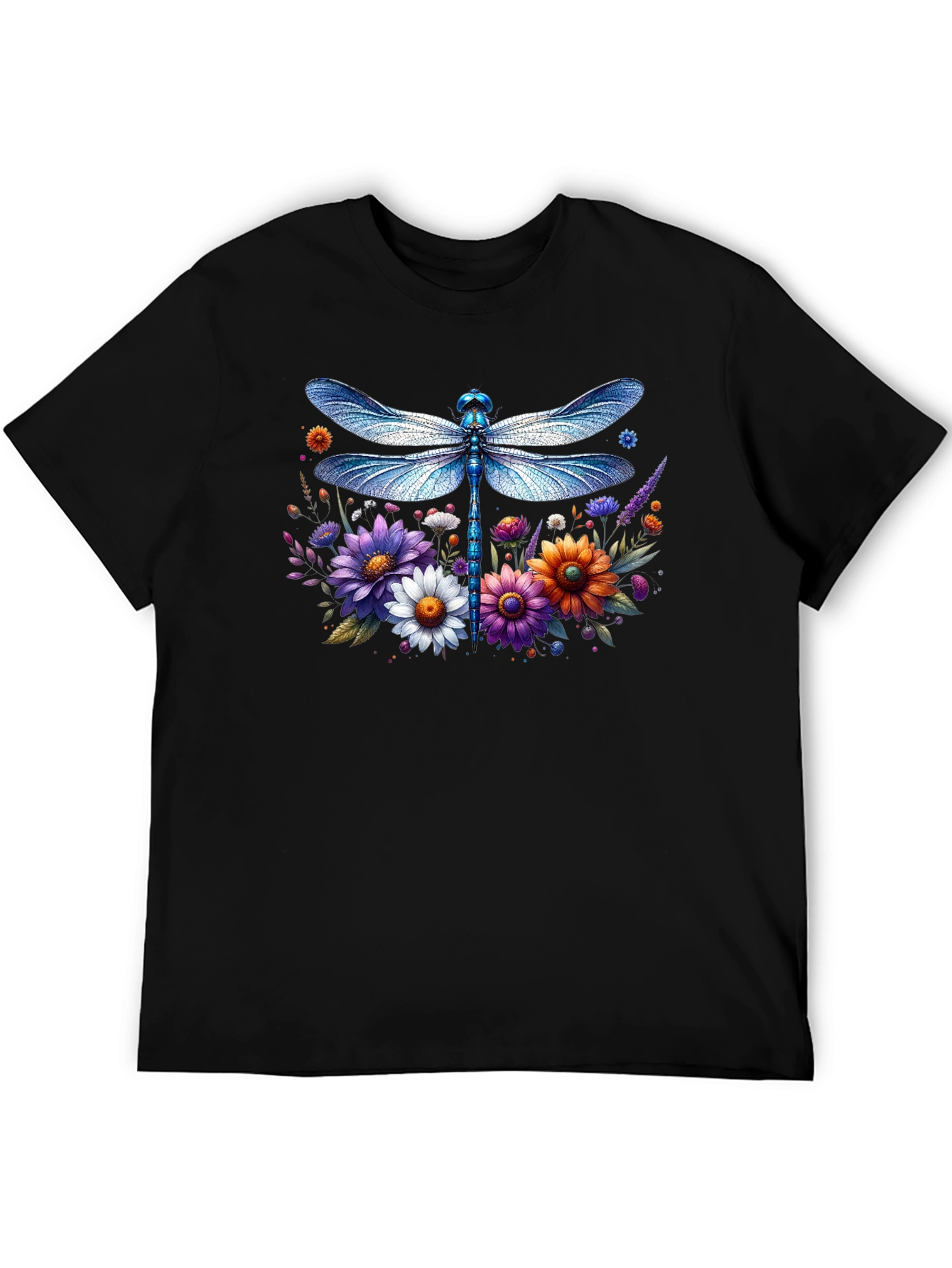 Dragonfly Floral Graphic T-Shirt