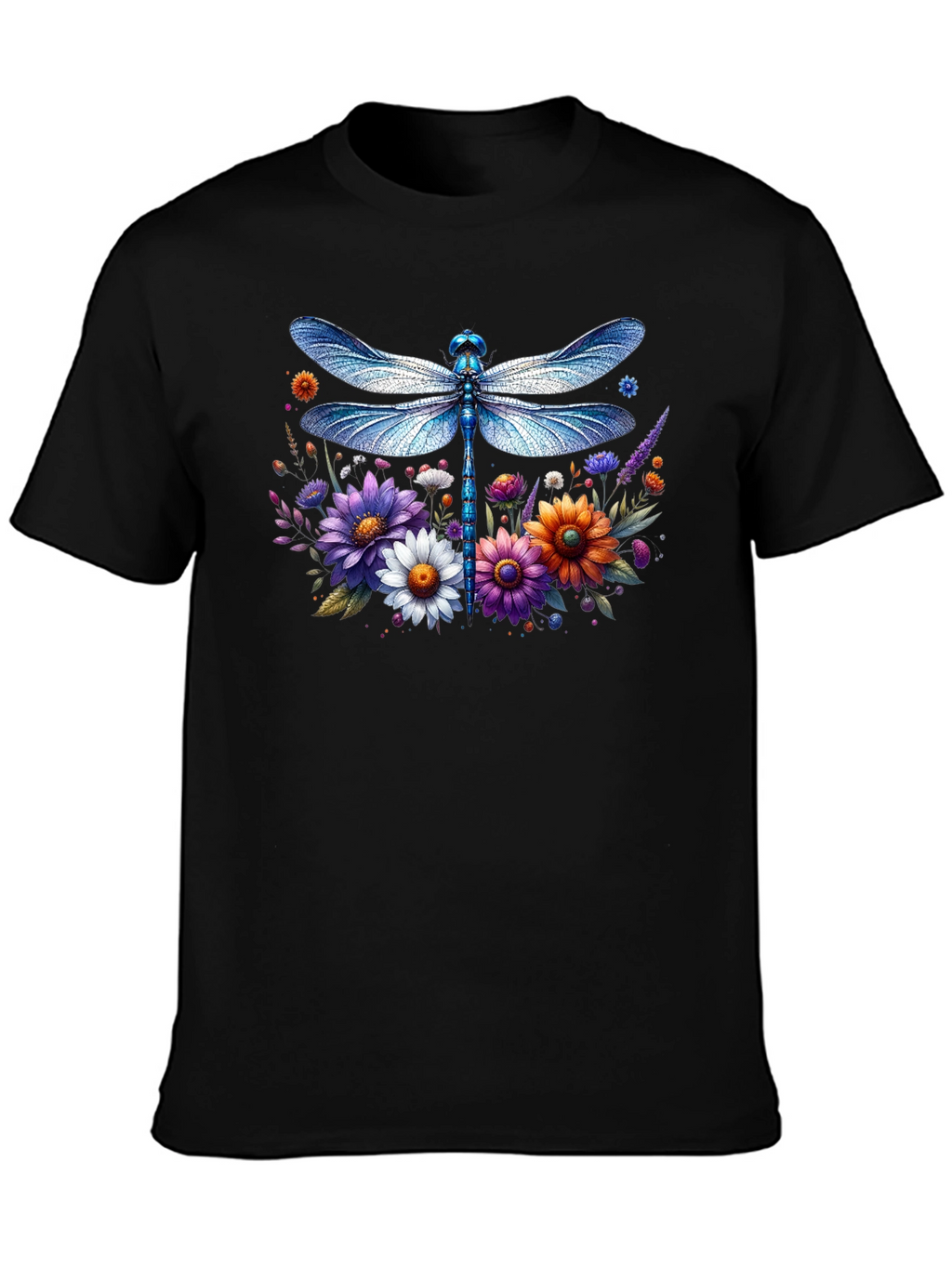 Dragonfly Floral Graphic T-Shirt