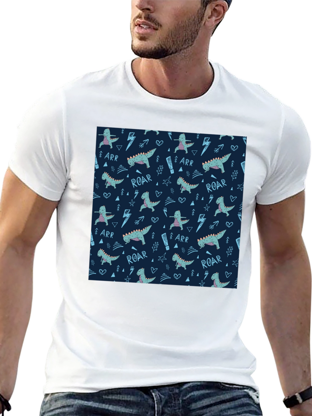 Dinosaur Pattern T-Shirt - Fun & Unique Design