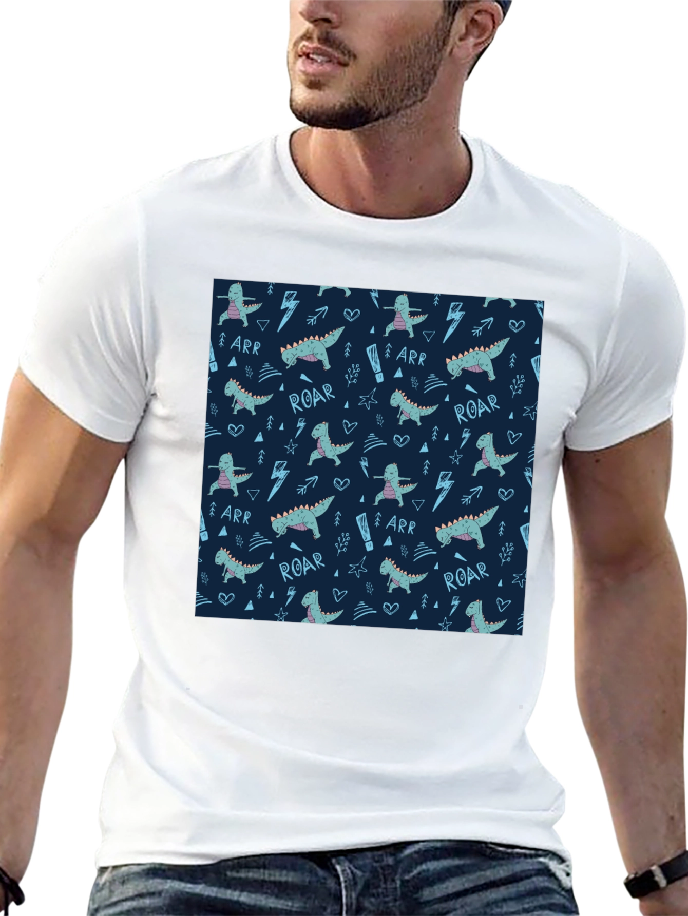 Dinosaur Pattern T-Shirt - Fun & Unique Design