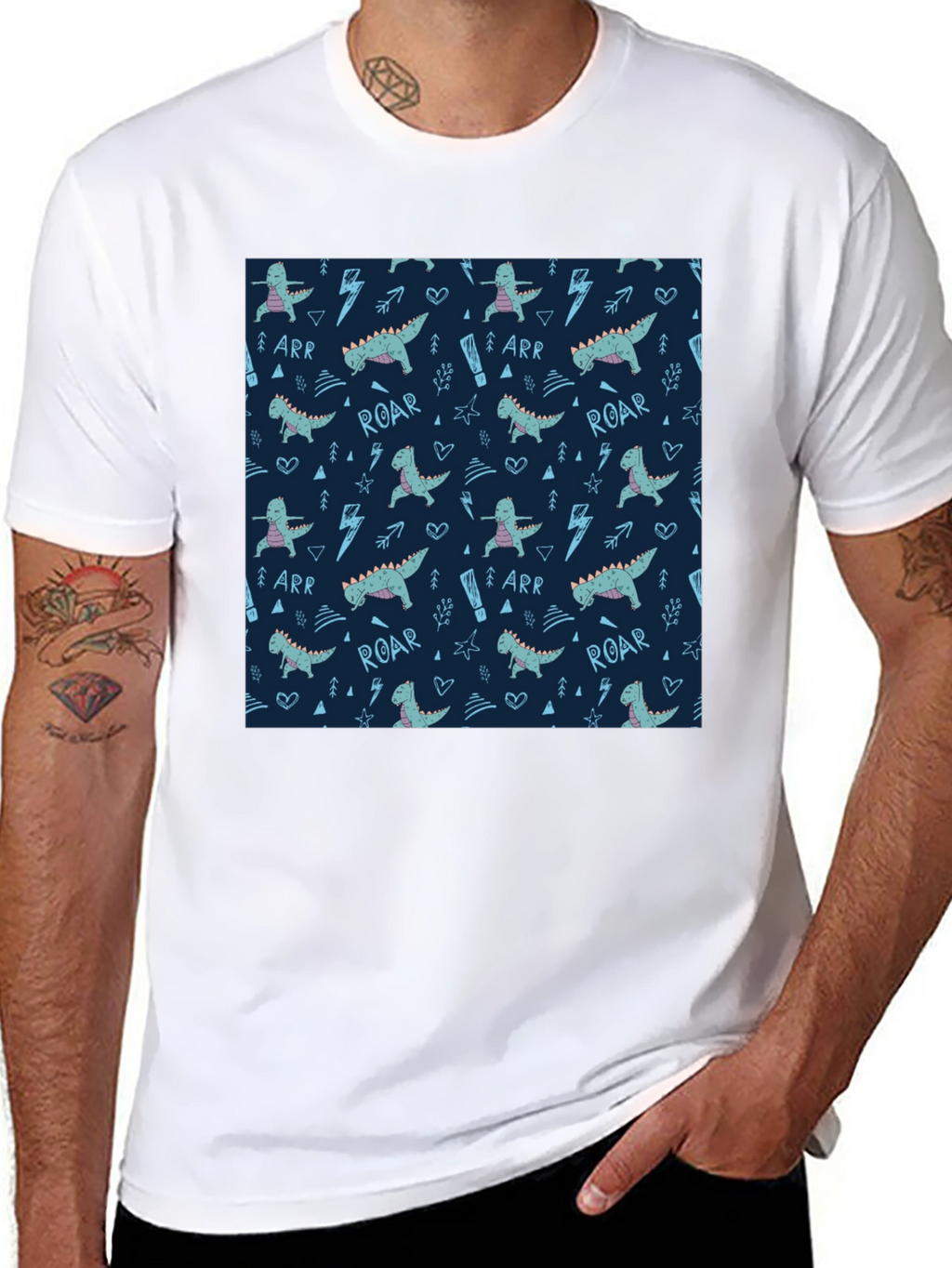 Dinosaur Pattern T-Shirt - Fun & Unique Design