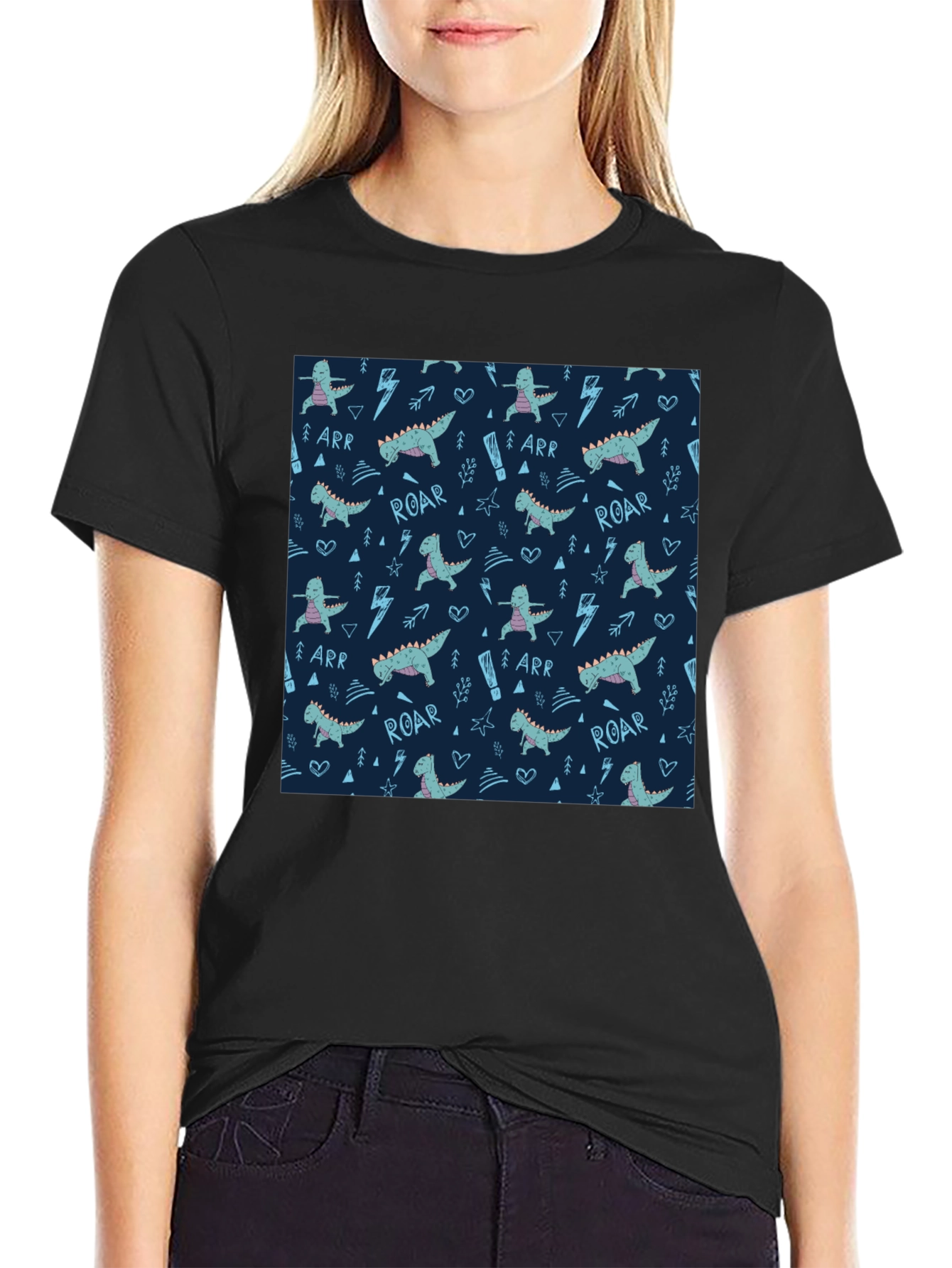 Dinosaur Pattern T-Shirt - Fun & Unique Design