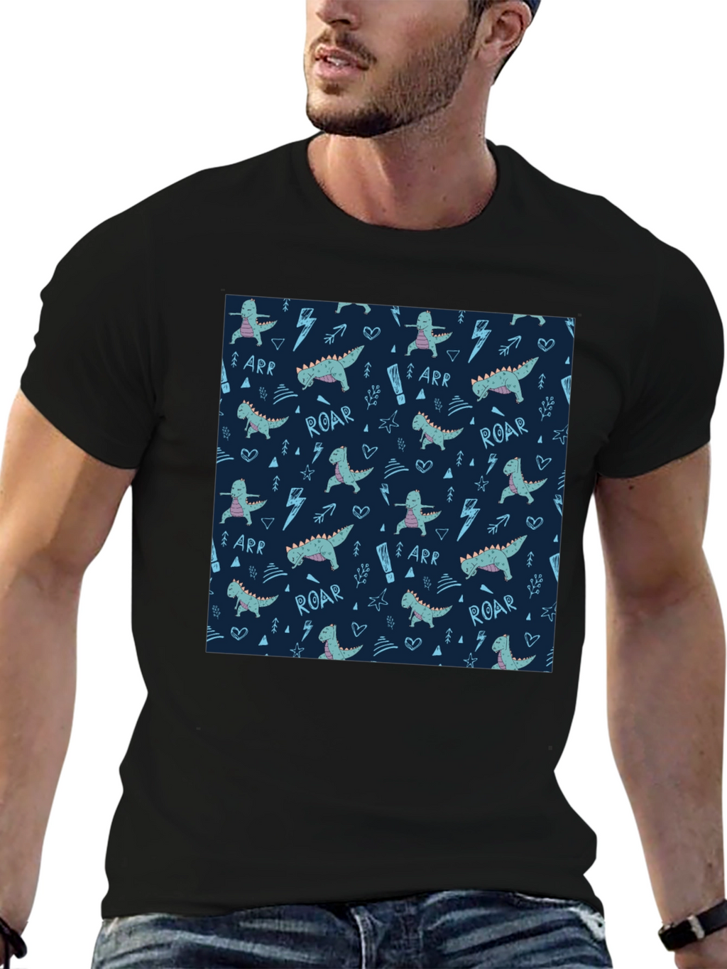 Dinosaur Pattern T-Shirt - Fun & Unique Design