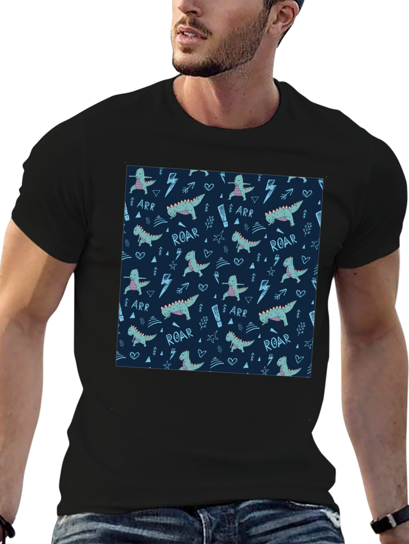 Dinosaur Pattern T-Shirt - Fun & Unique Design