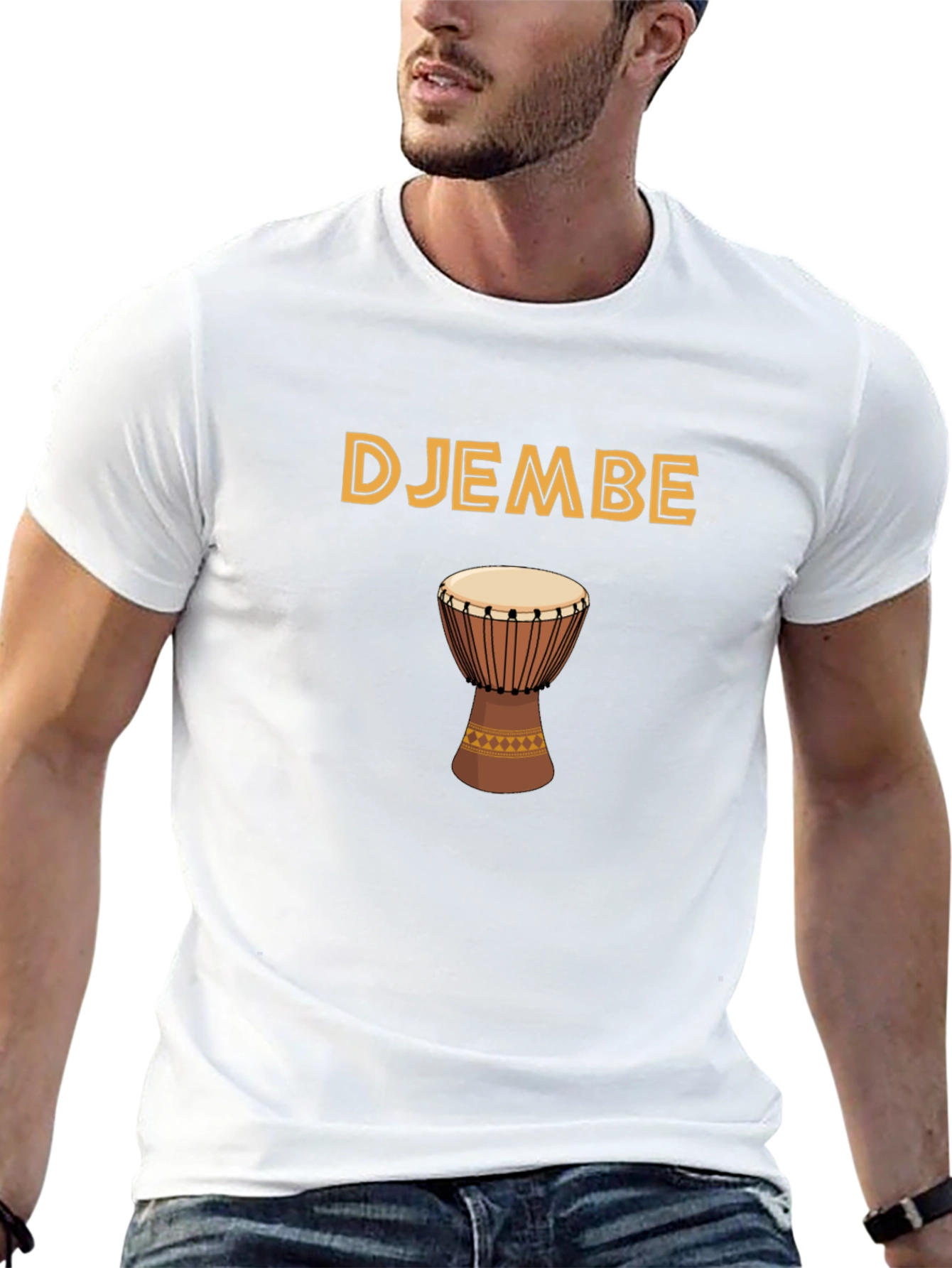 Djembe Drum Graphic Tee - Music Lover T-Shirt