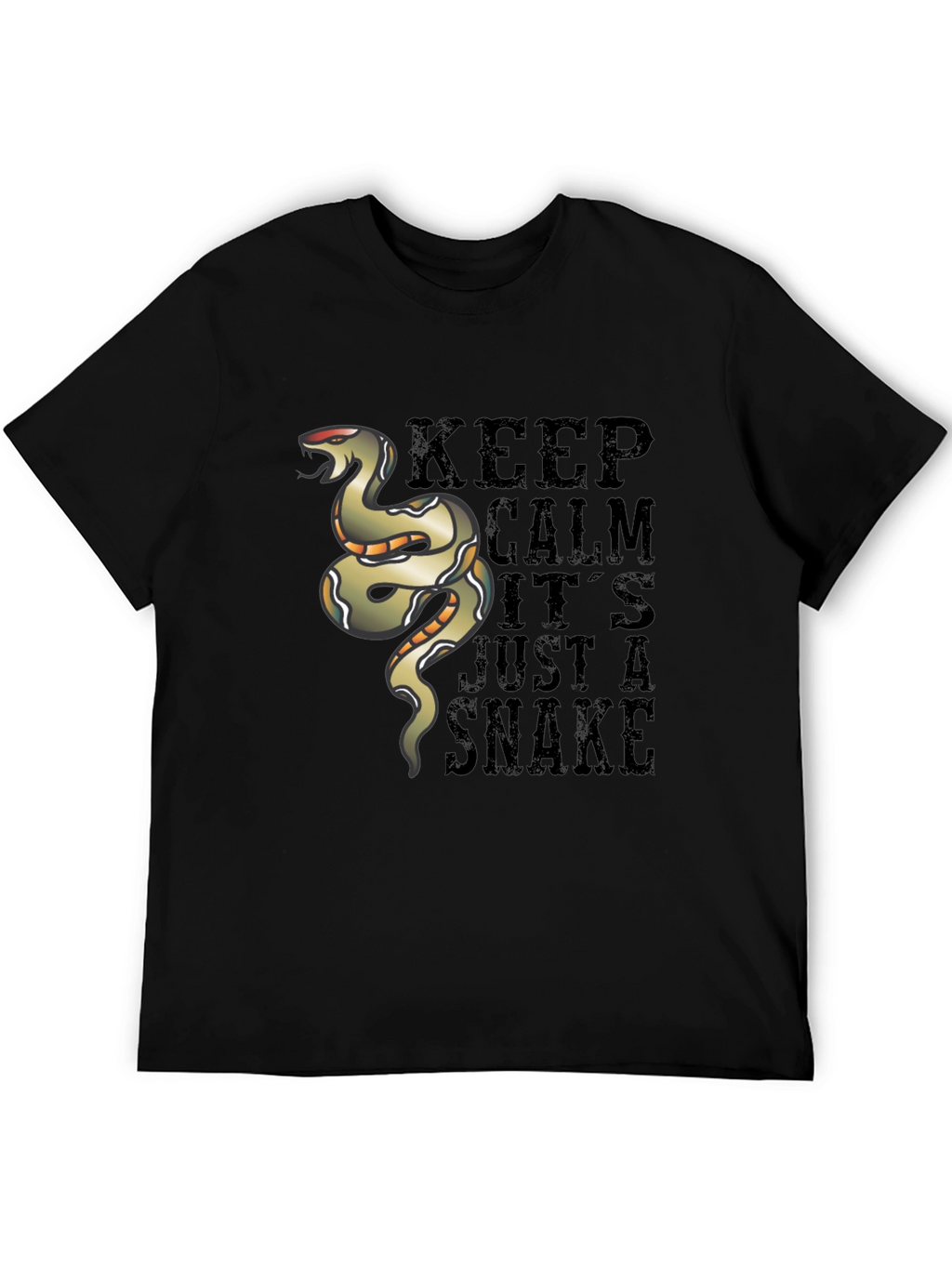 Keep Calm Snake Graphic T-Shirt