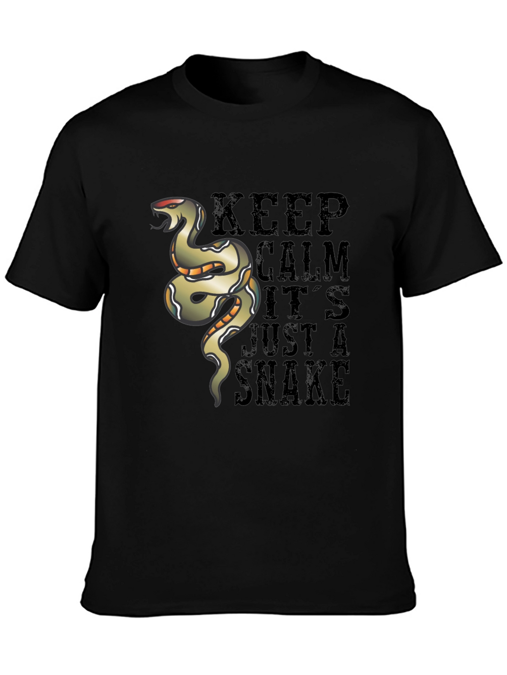 Keep Calm Snake Graphic T-Shirt