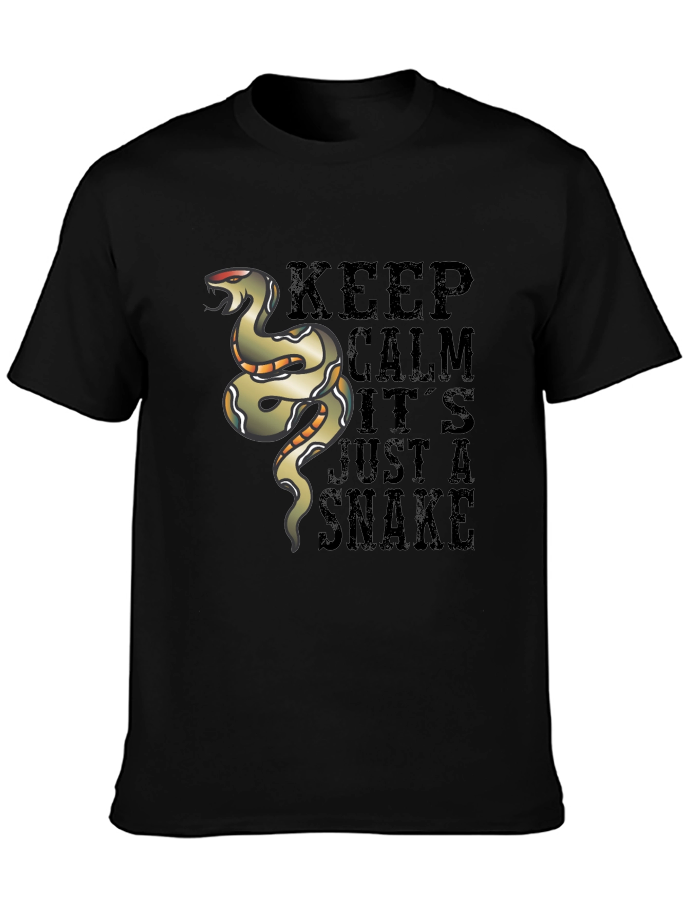 Keep Calm Snake Graphic T-Shirt