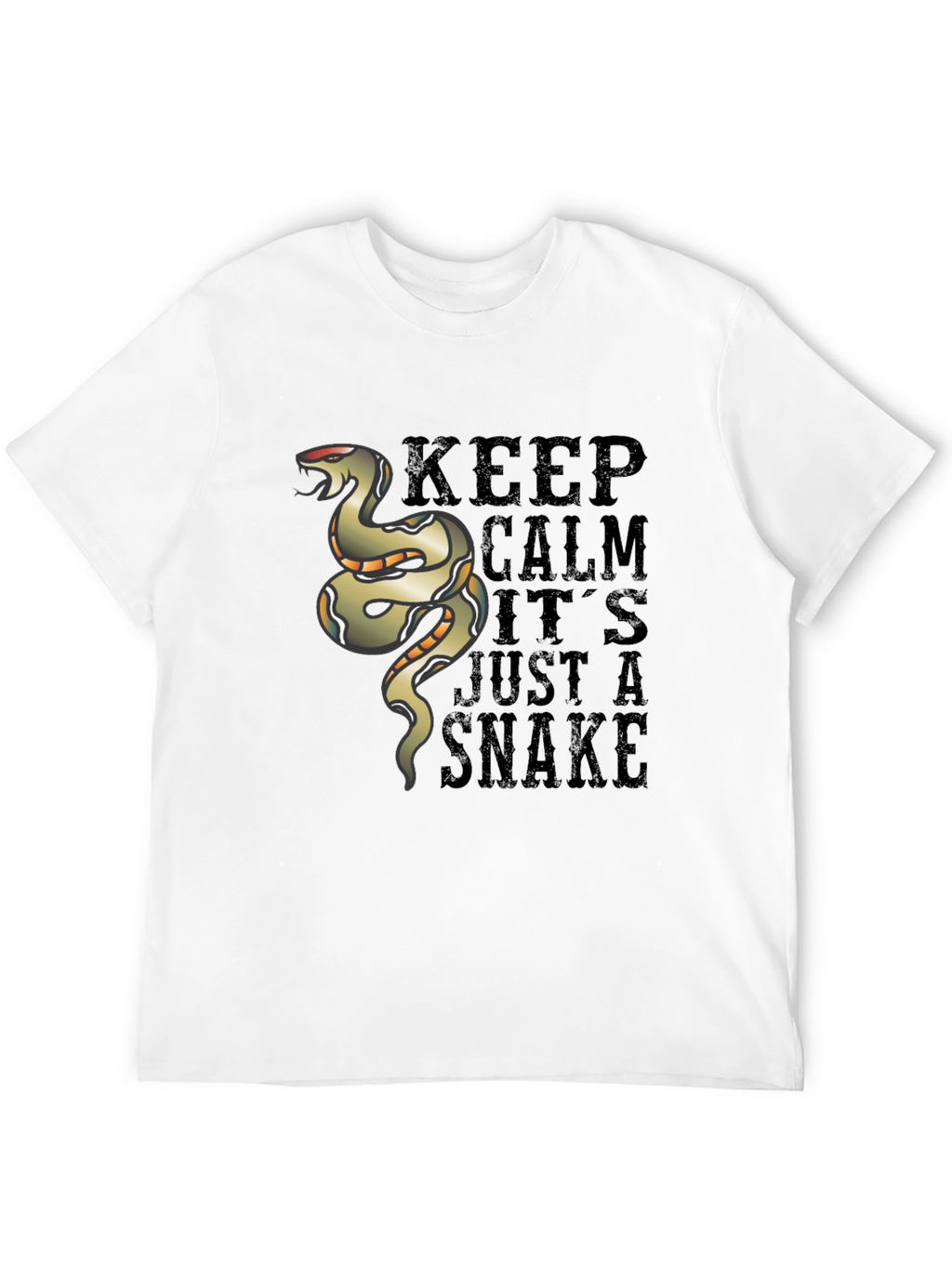 Keep Calm Snake Graphic T-Shirt