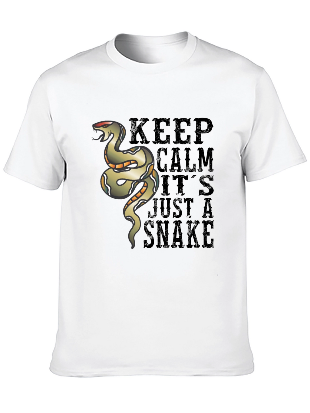 Keep Calm Snake Graphic T-Shirt