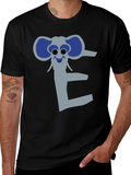Elephant Letter E Graphic Print Tee