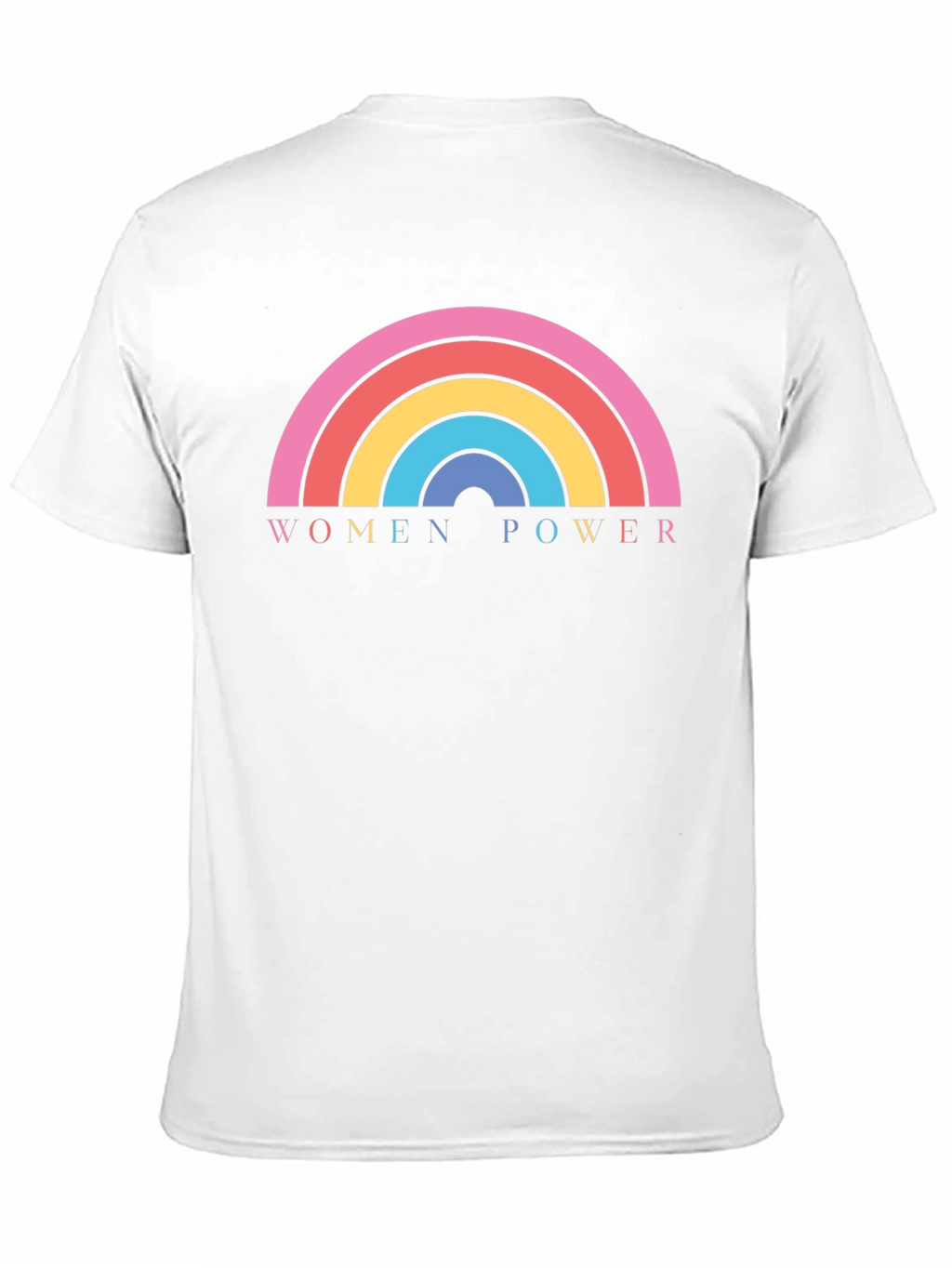 Women Power Rainbow Graphic Tee - Black