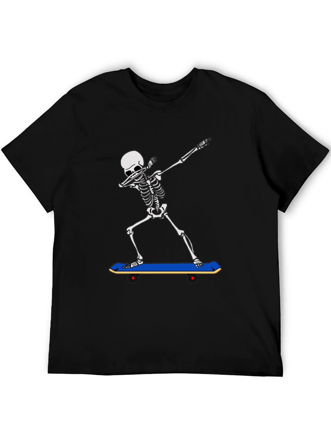 Skeleton Dabbing on Skateboard Graphic Tee