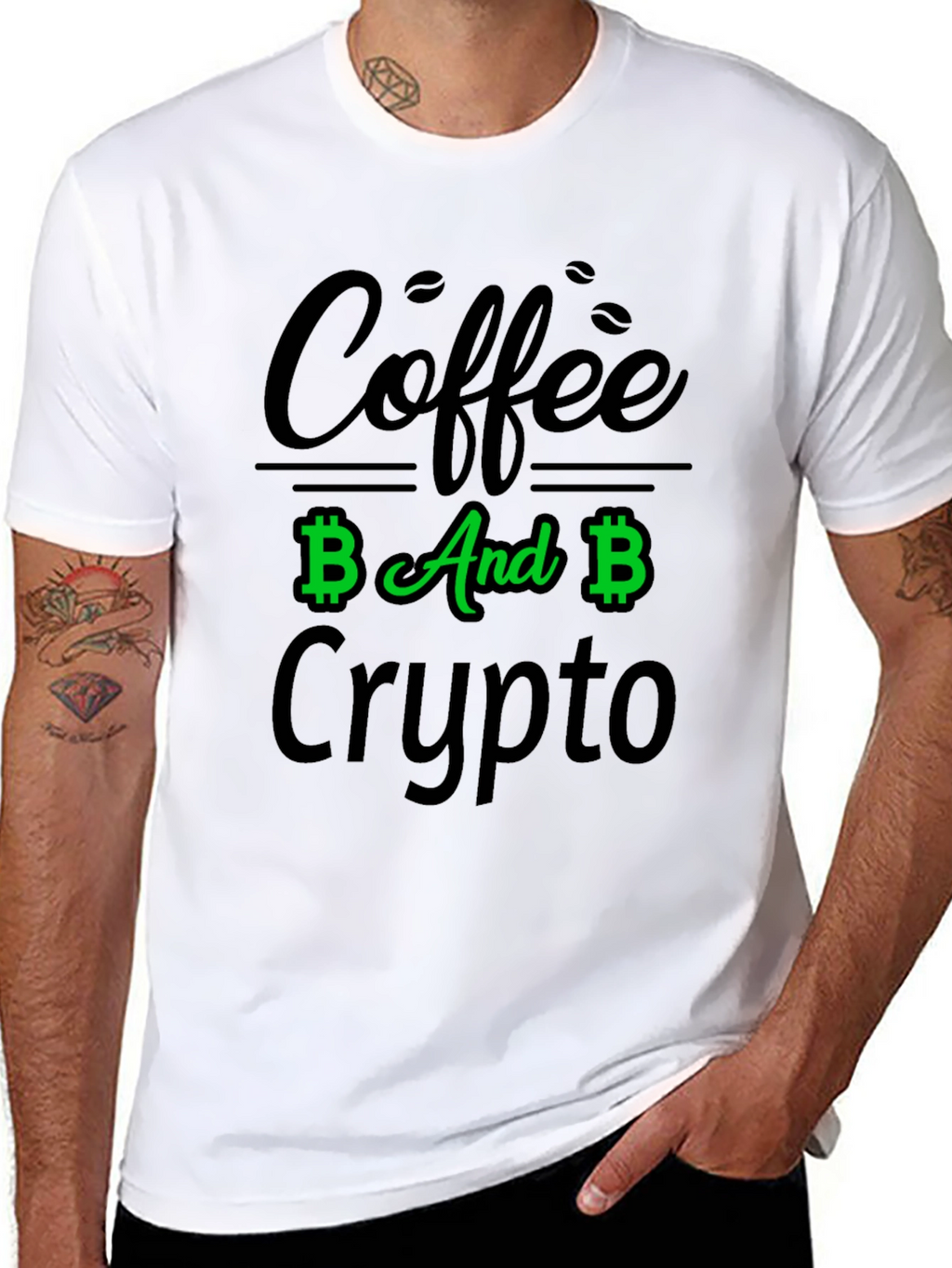 Coffee And Crypto Black T-Shirt
