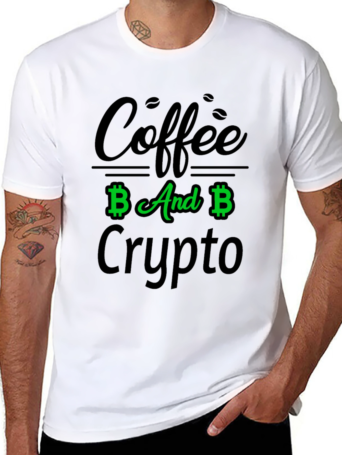 Coffee And Crypto Black T-Shirt