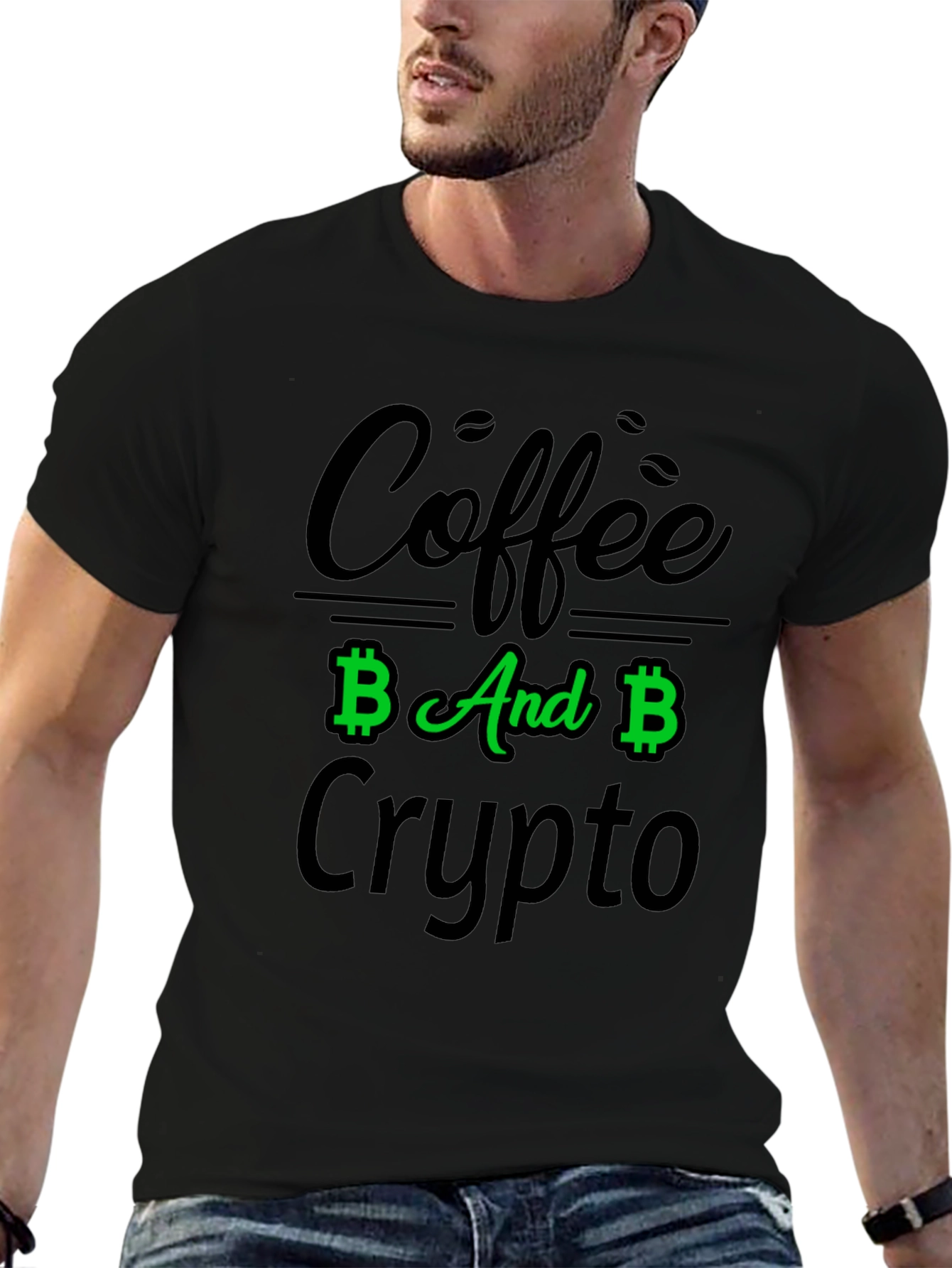 Coffee And Crypto Black T-Shirt