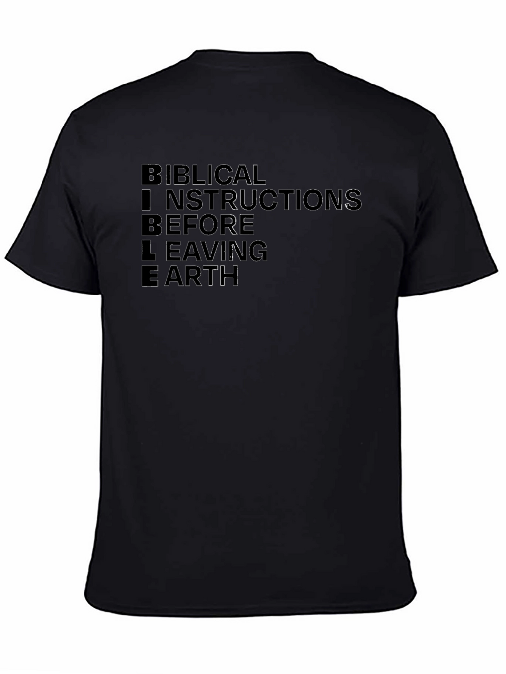 BIBLE Biblical Instructions Black T-Shirt