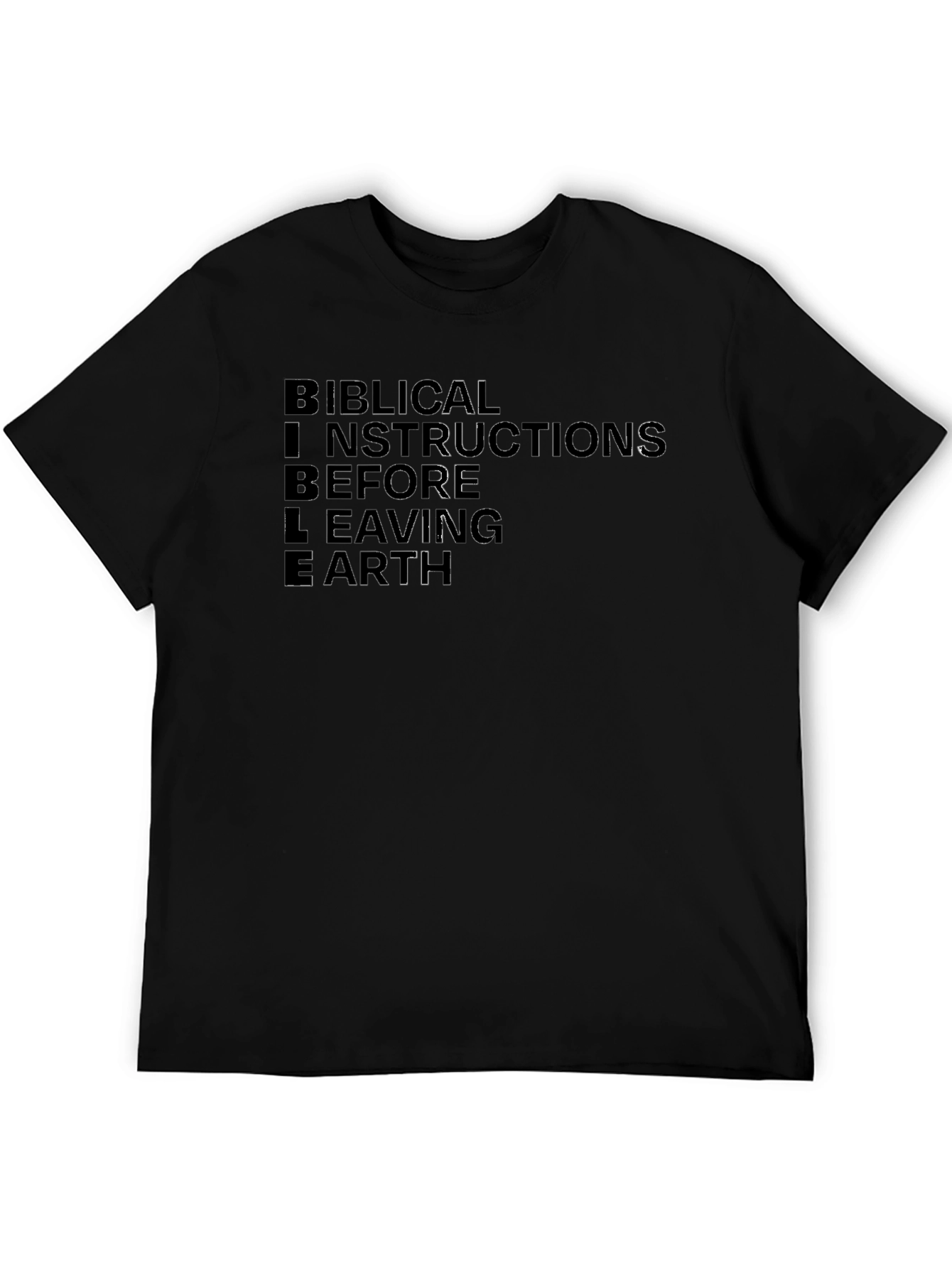 BIBLE Biblical Instructions Black T-Shirt