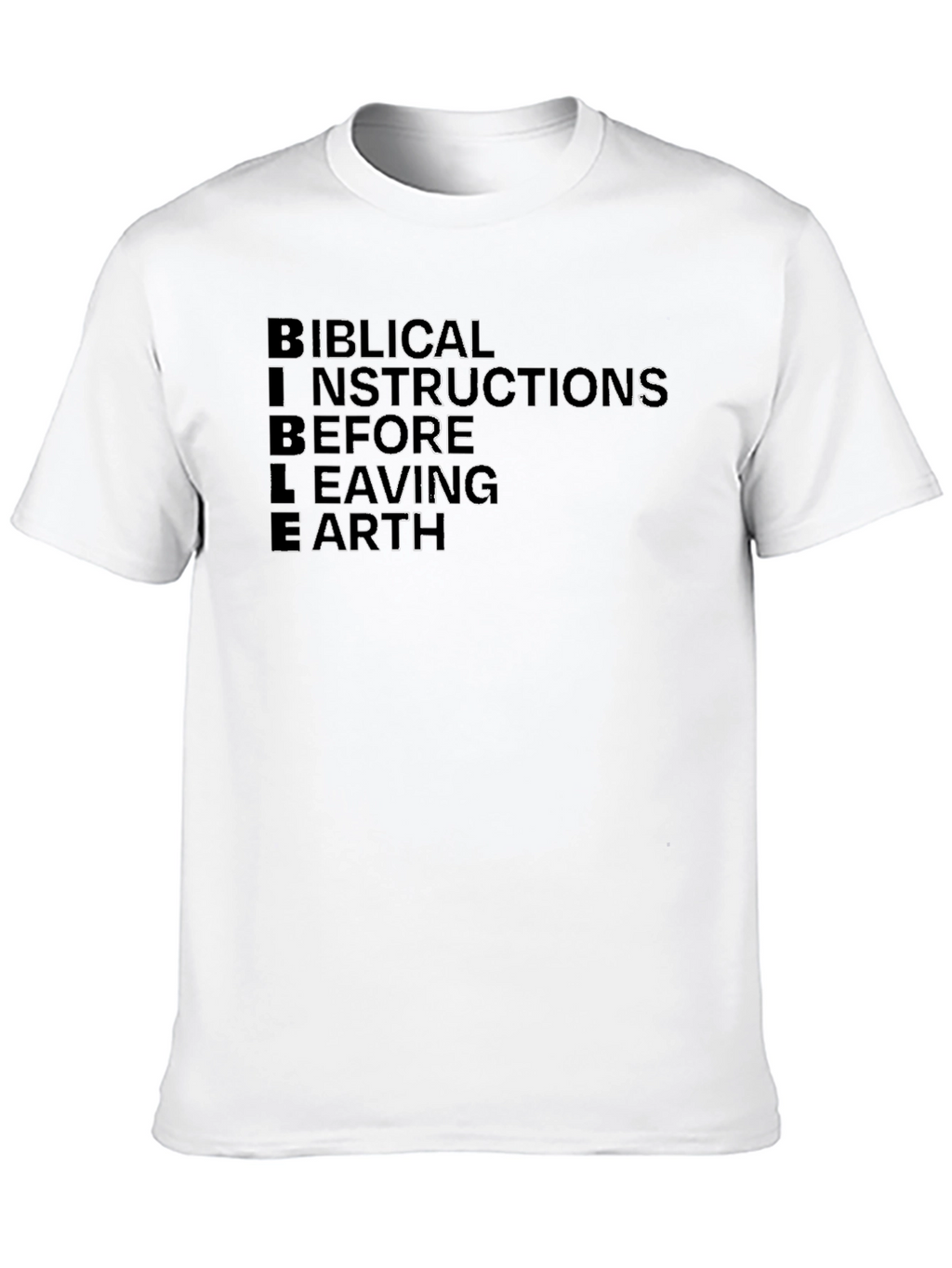 BIBLE Biblical Instructions Black T-Shirt