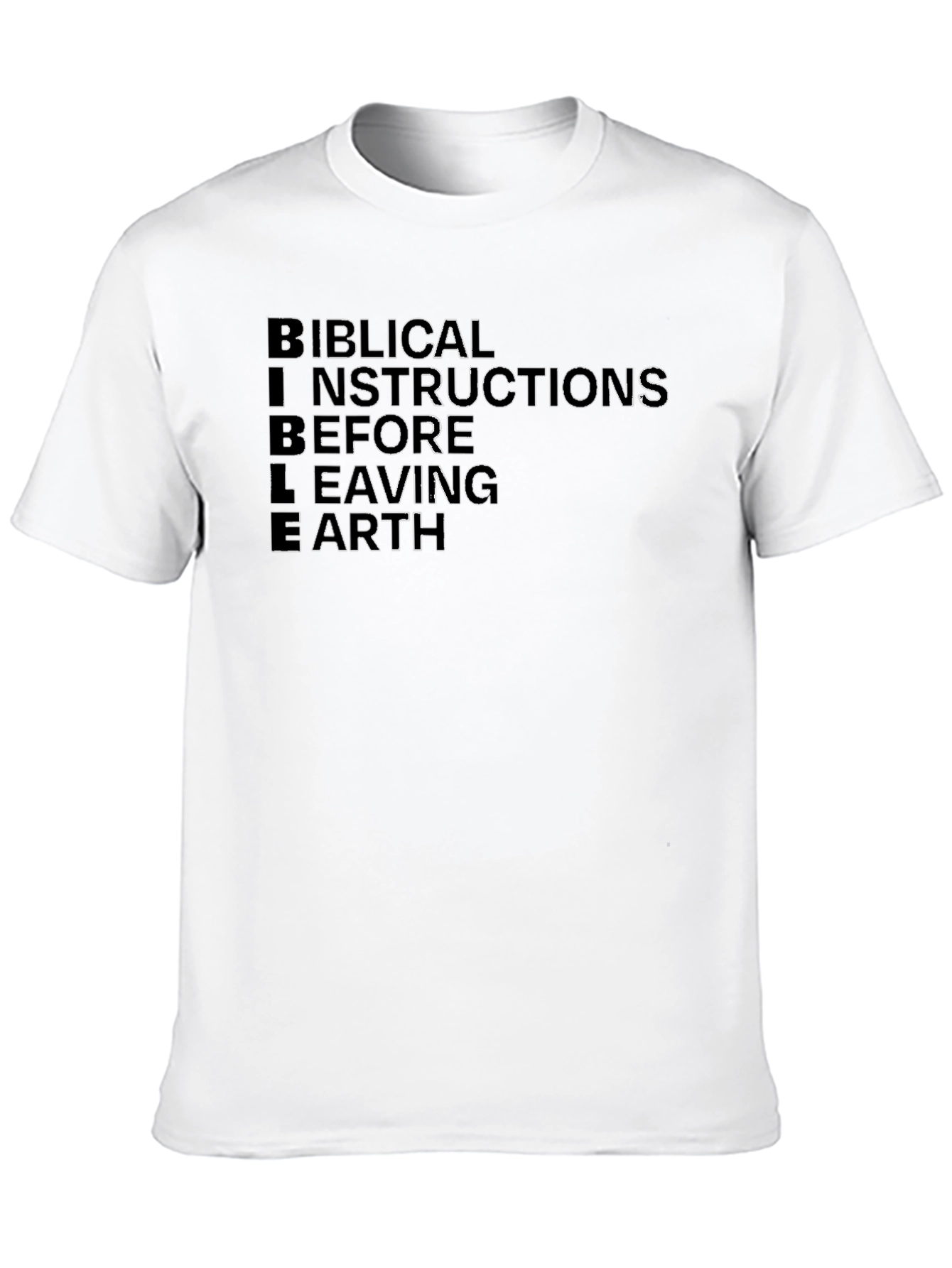 BIBLE Biblical Instructions Black T-Shirt