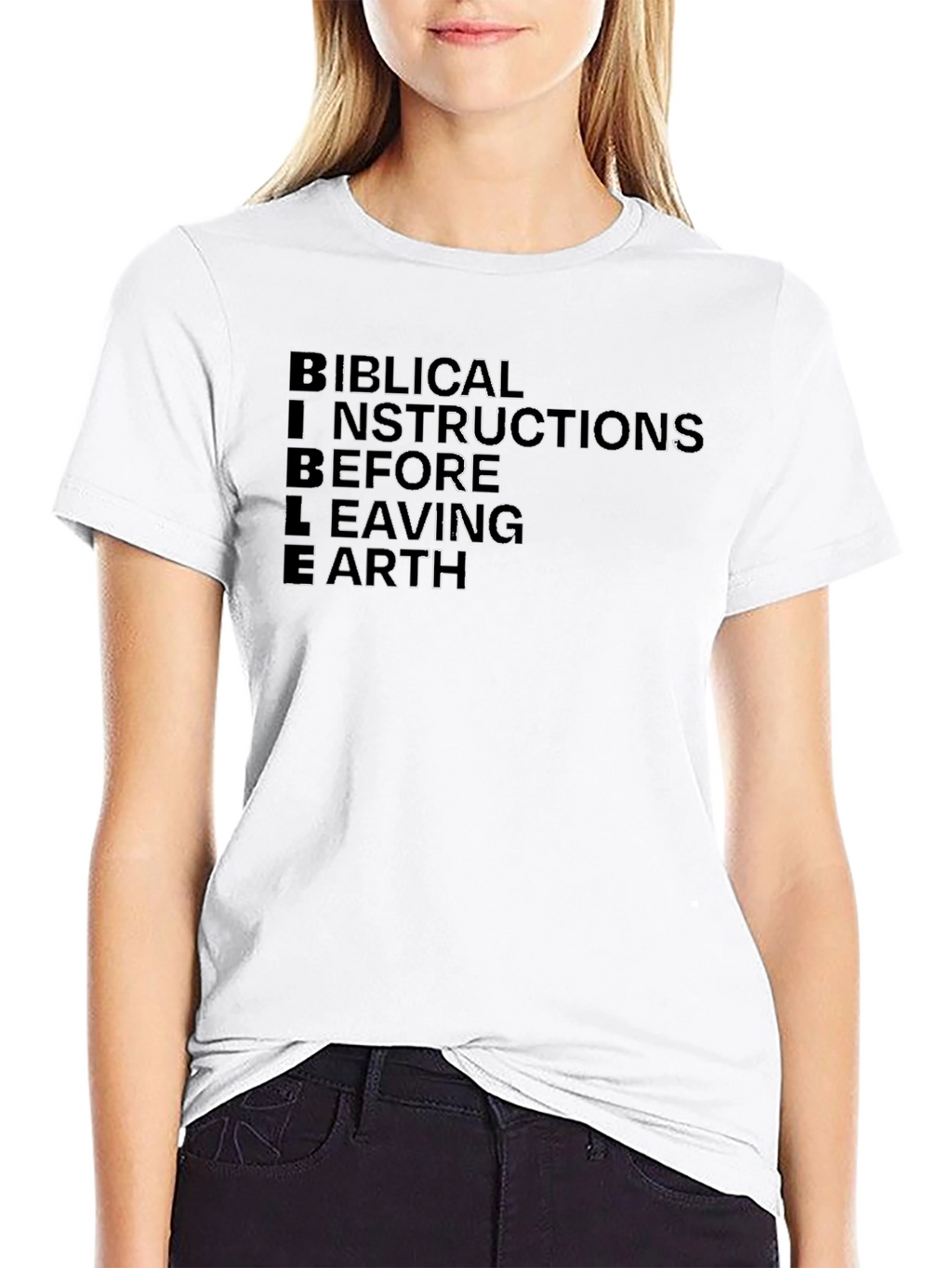 BIBLE Biblical Instructions Black T-Shirt
