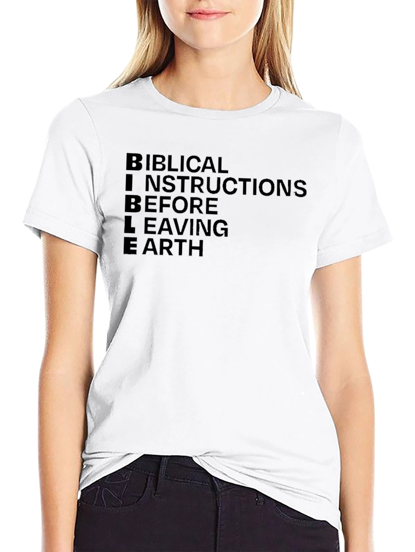 BIBLE Biblical Instructions Black T-Shirt