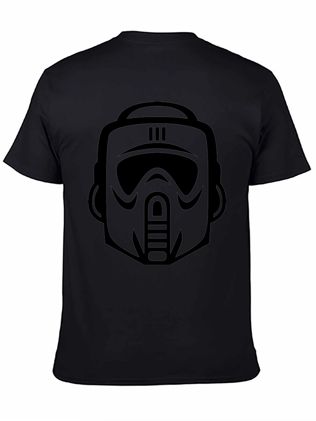 Sci-Fi Trooper Graphic Tee - Black Cotton Blend